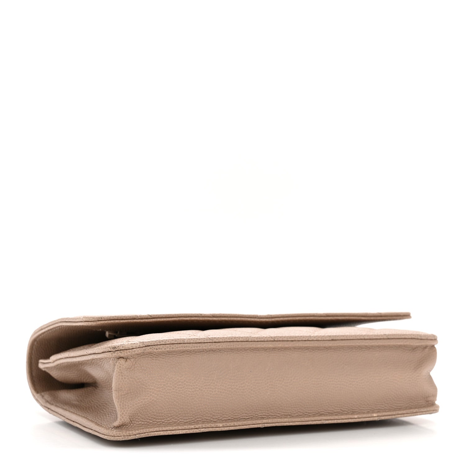 Caviar Quilted Wallet On Chain WOC Beige