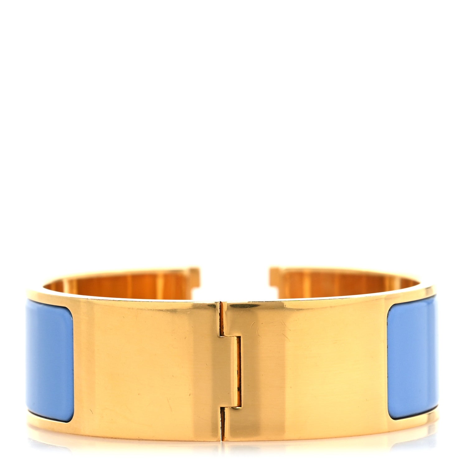 Enamel Wide Clic Clac H Bracelet PM Bleu Transat
