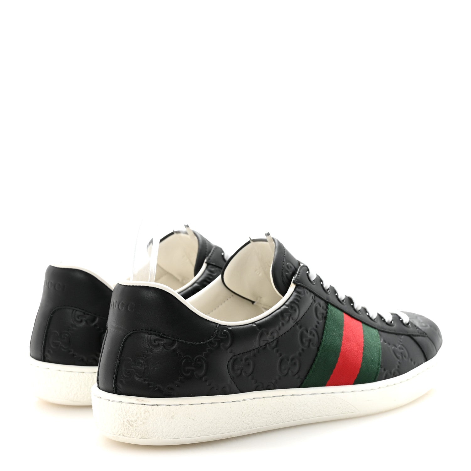 Guccissima Signature Web Mens Ace Sneakers 8.5 Black