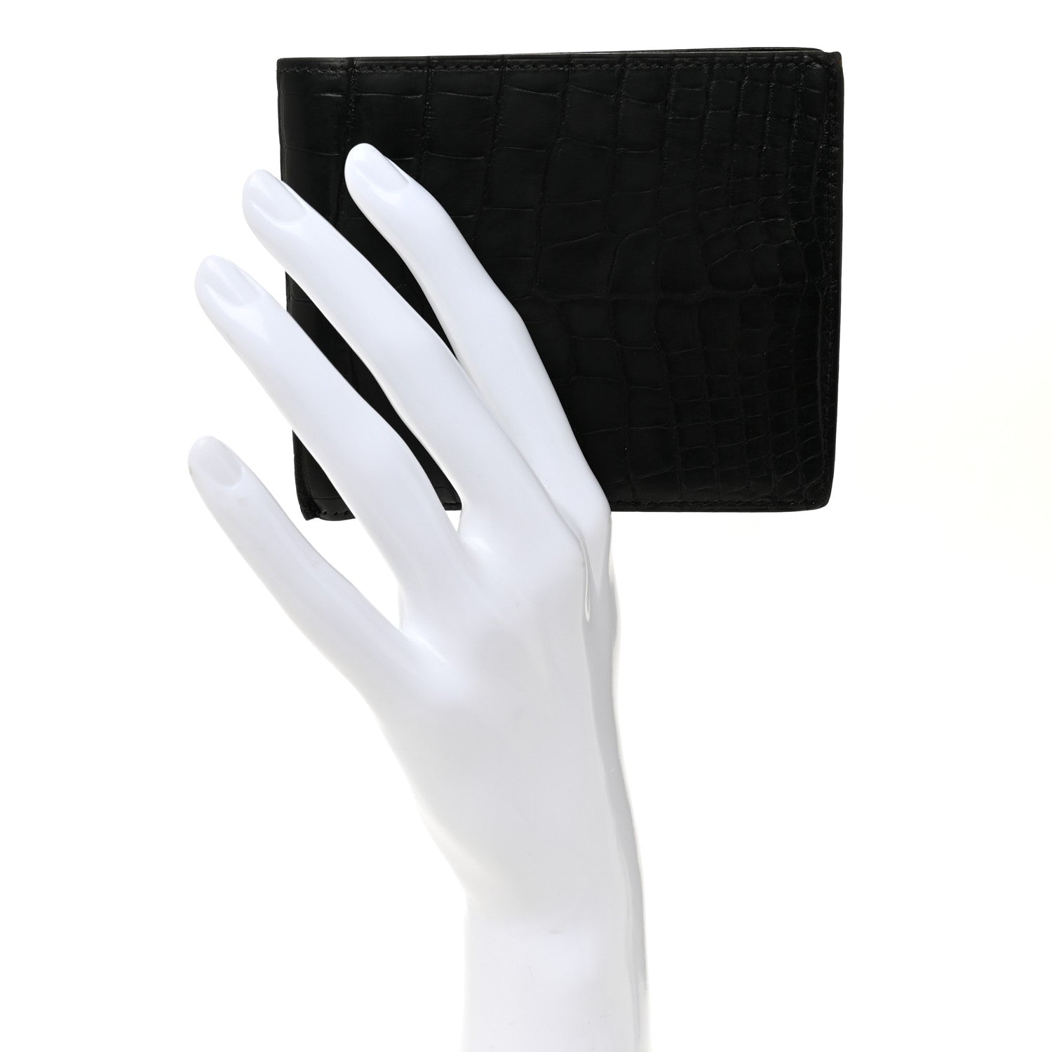 Matte Alligator MC2 Copernic Compact Wallet Black