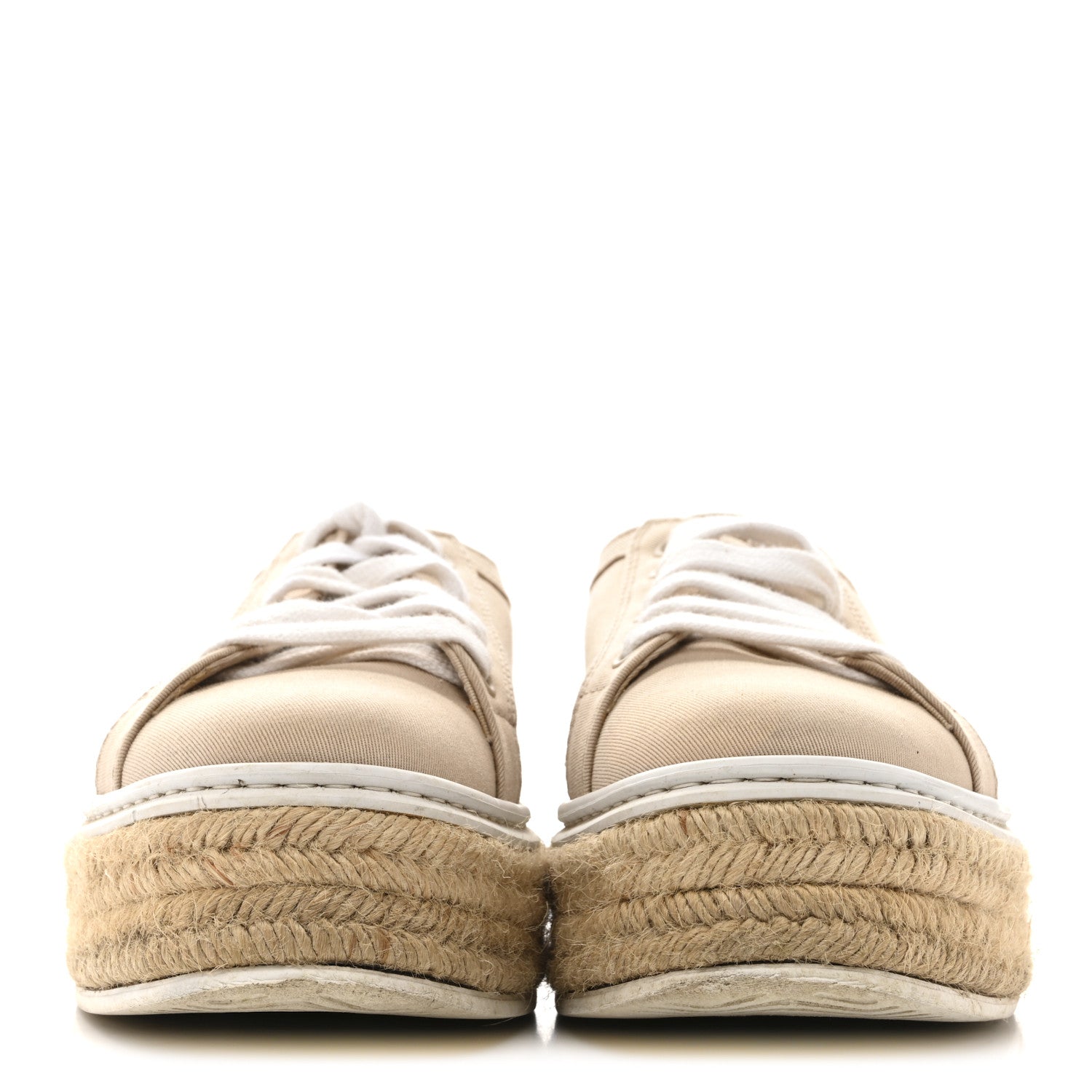 Canvas Gabardine Espadrille 45mm Platform Sneakers 37.5 Corda