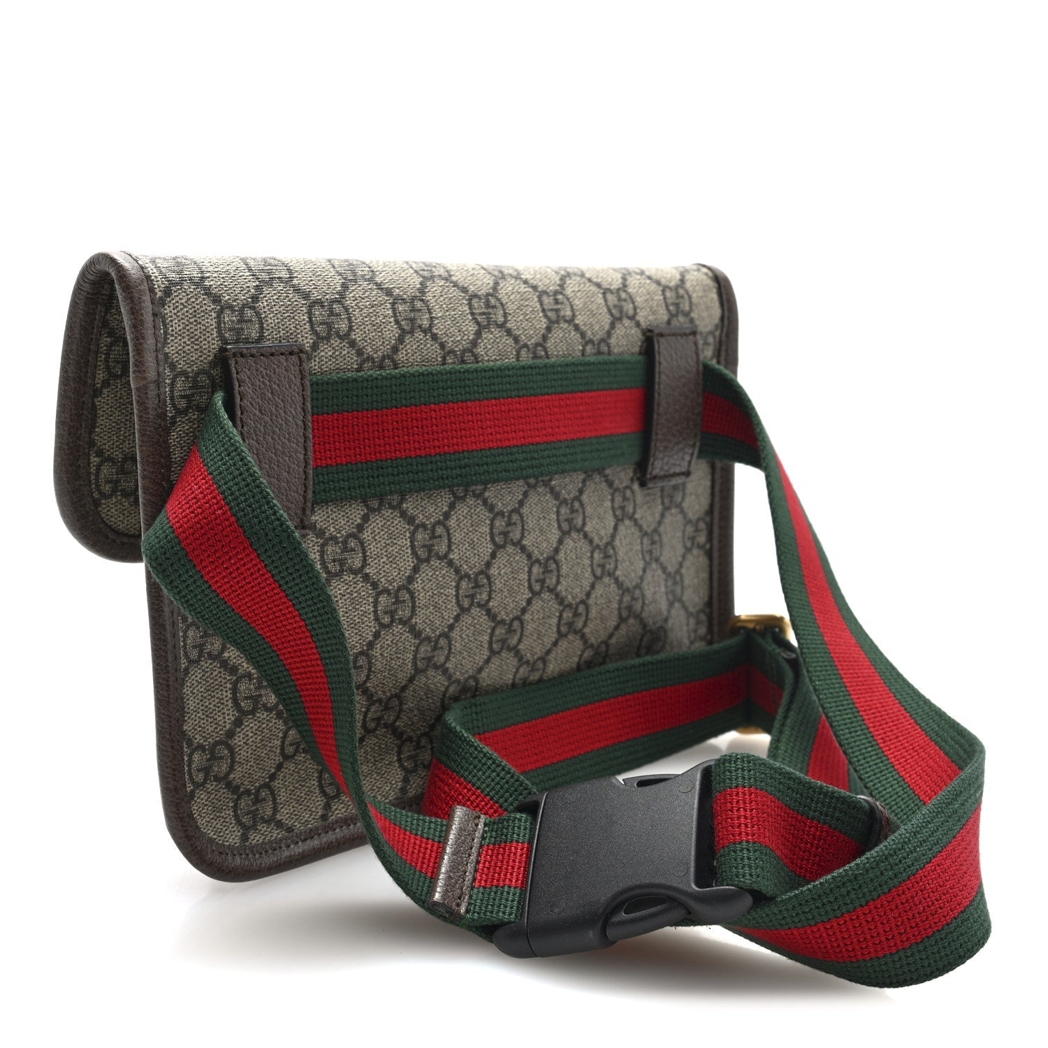 GG Supreme Monogram Neo Vintage Web Belt Bag Brown