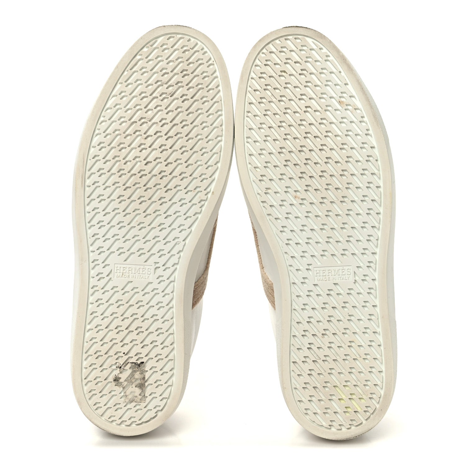Calfskin Shearling Womens Avantage Sneakers 37.5 White Ecru