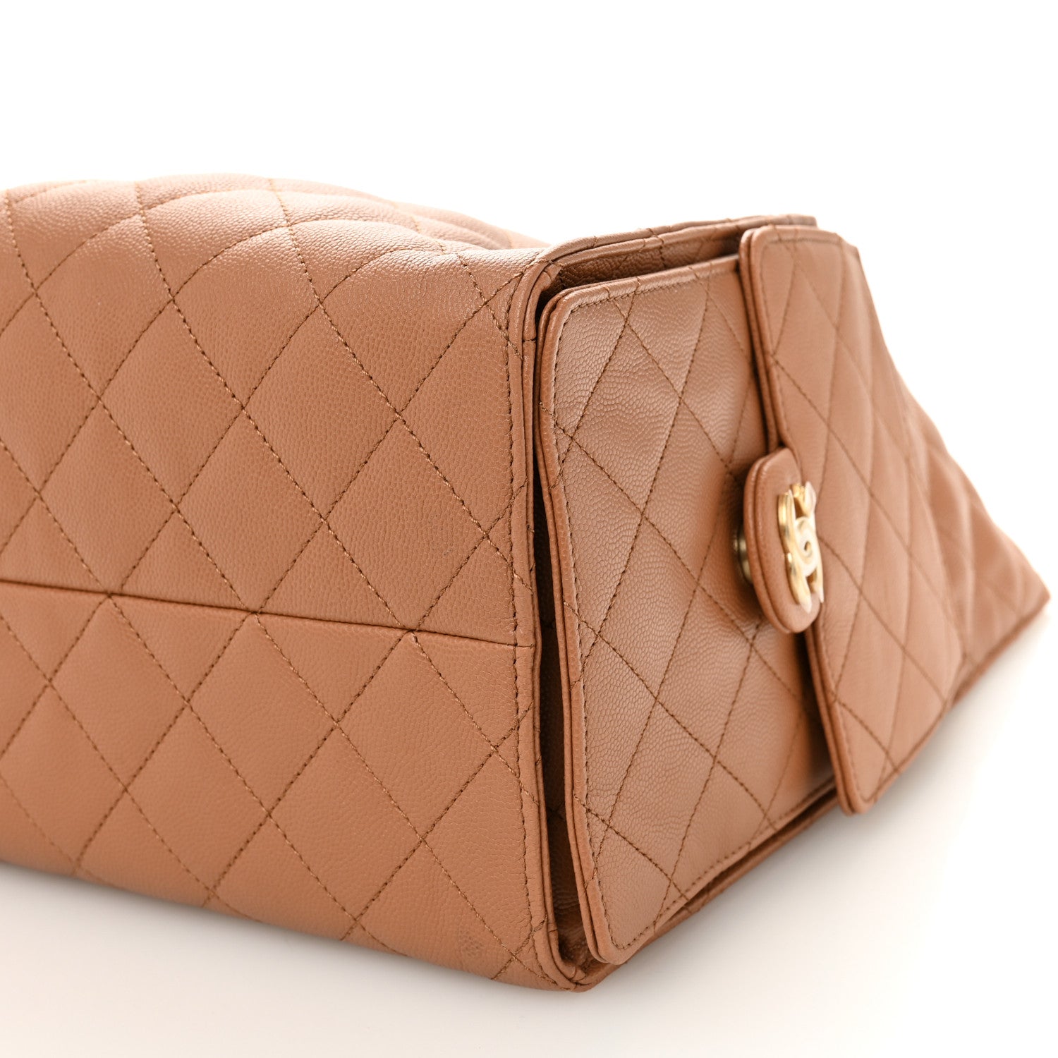 Caviar Quilted Medium Chanel 25 Handbag Brown