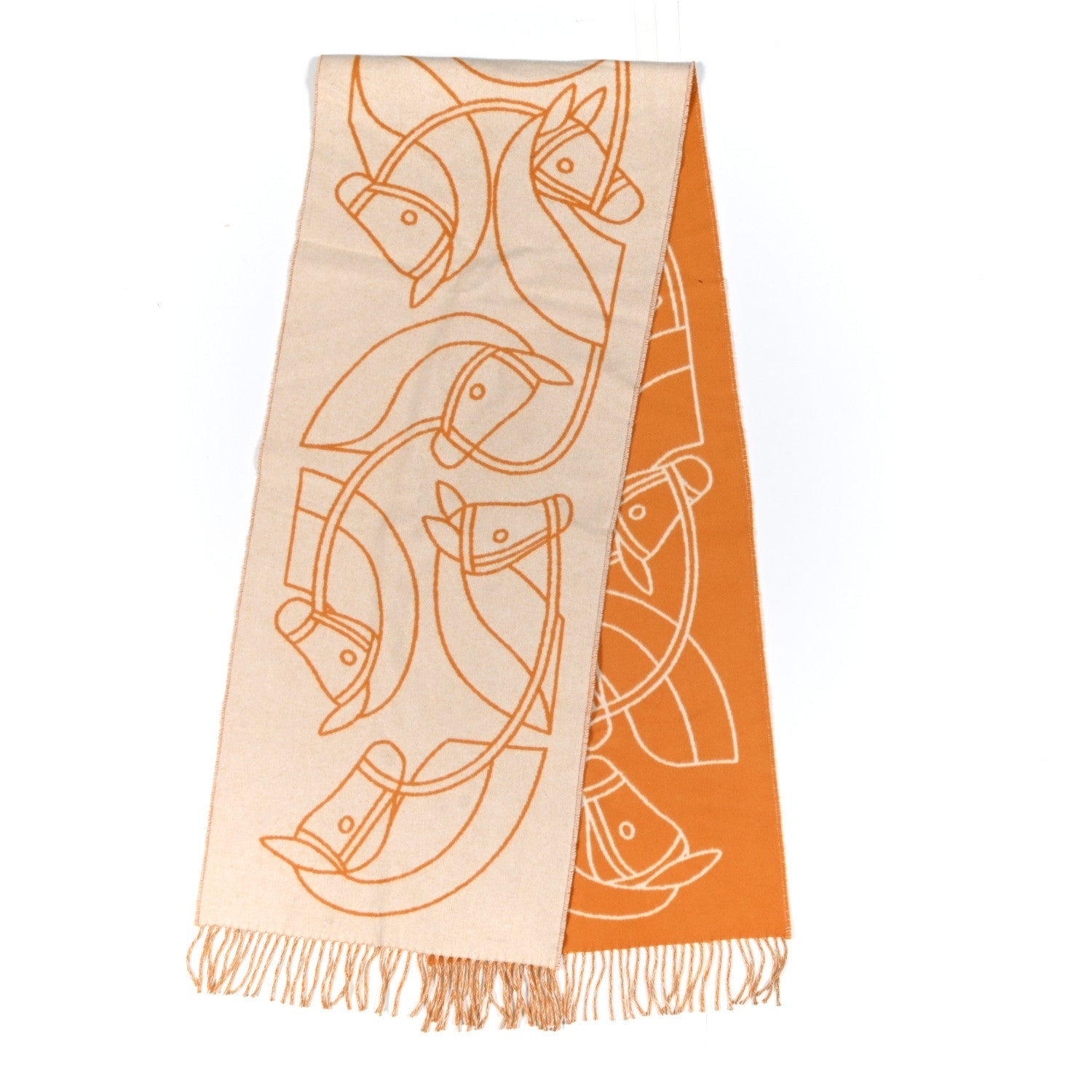 Cashmere Casaque Entrelacs Equestres Muffler