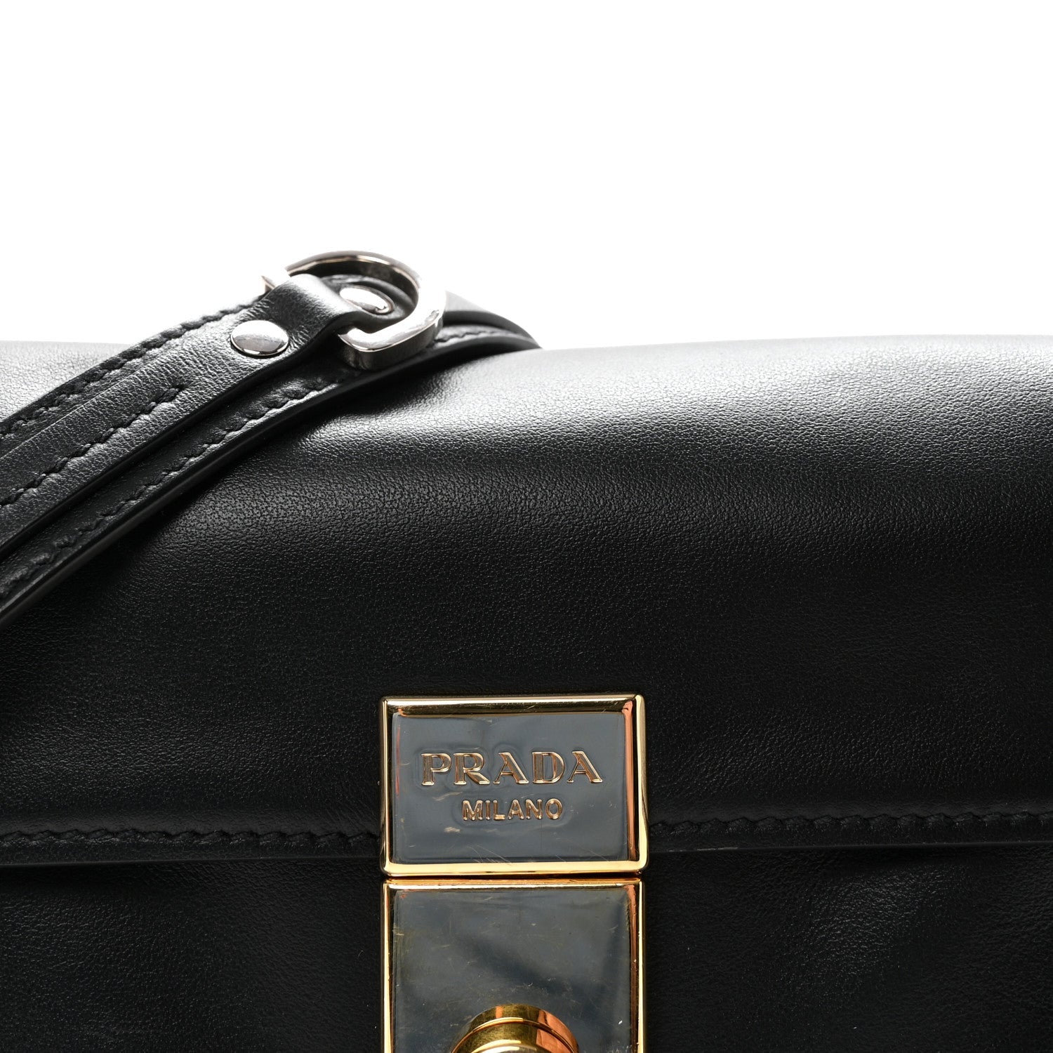 Calfskin Soft Sound Charms Shoulder Bag Black