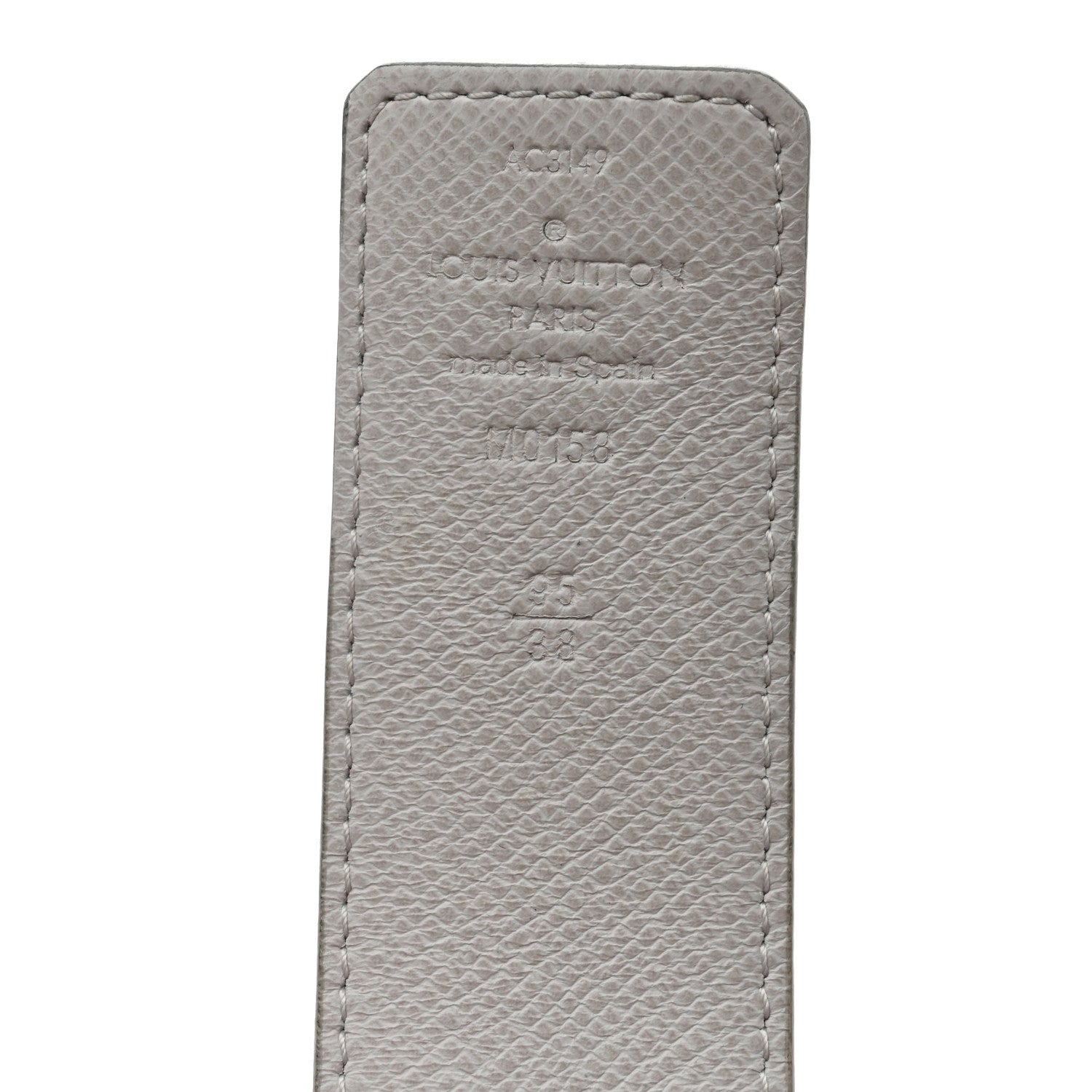 Taiga Monogram 40mm LV Initiales Belt 95 38 White