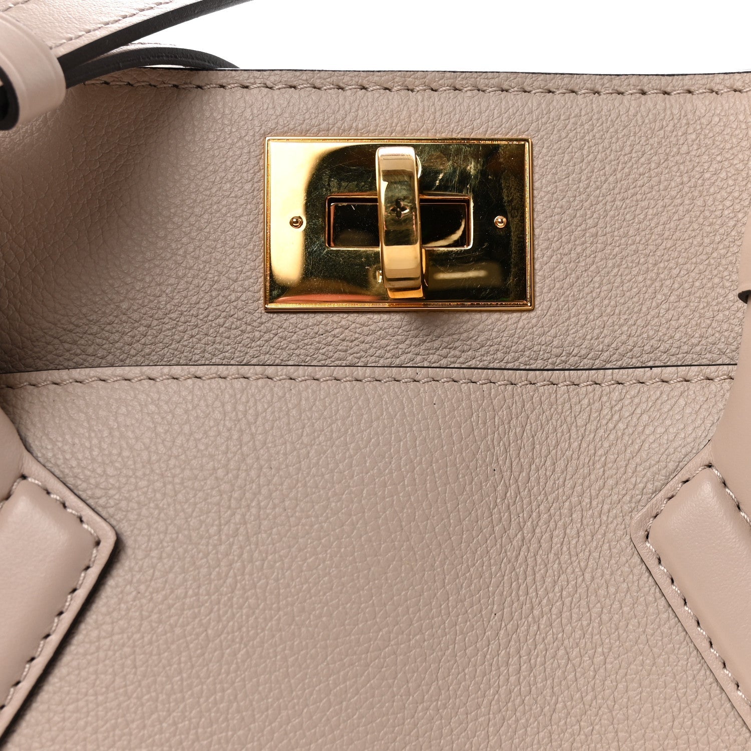 Calfskin Monogram On My Side MM Greige