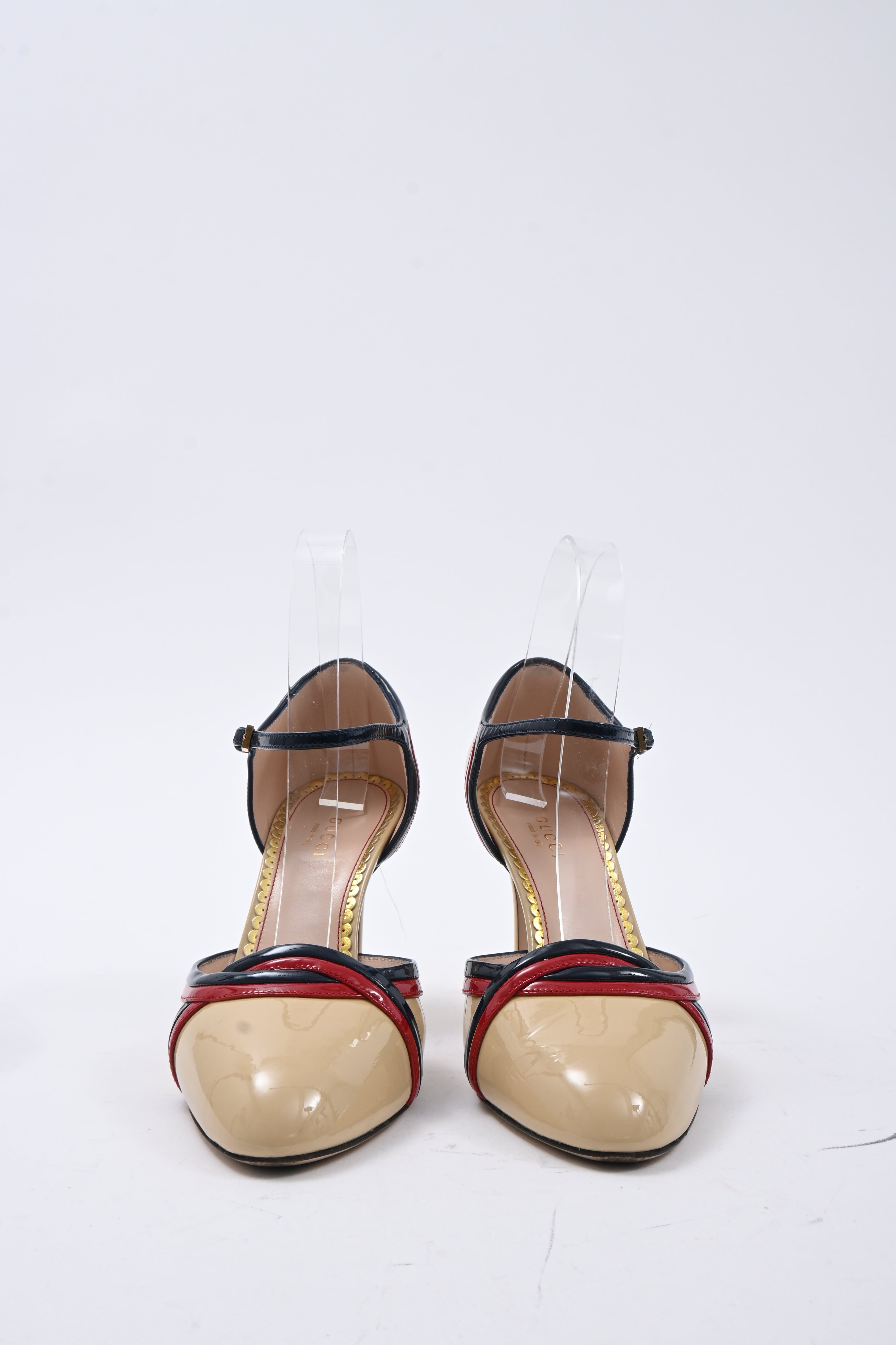 Women's Gucci Pumps in Beige Patent Leather