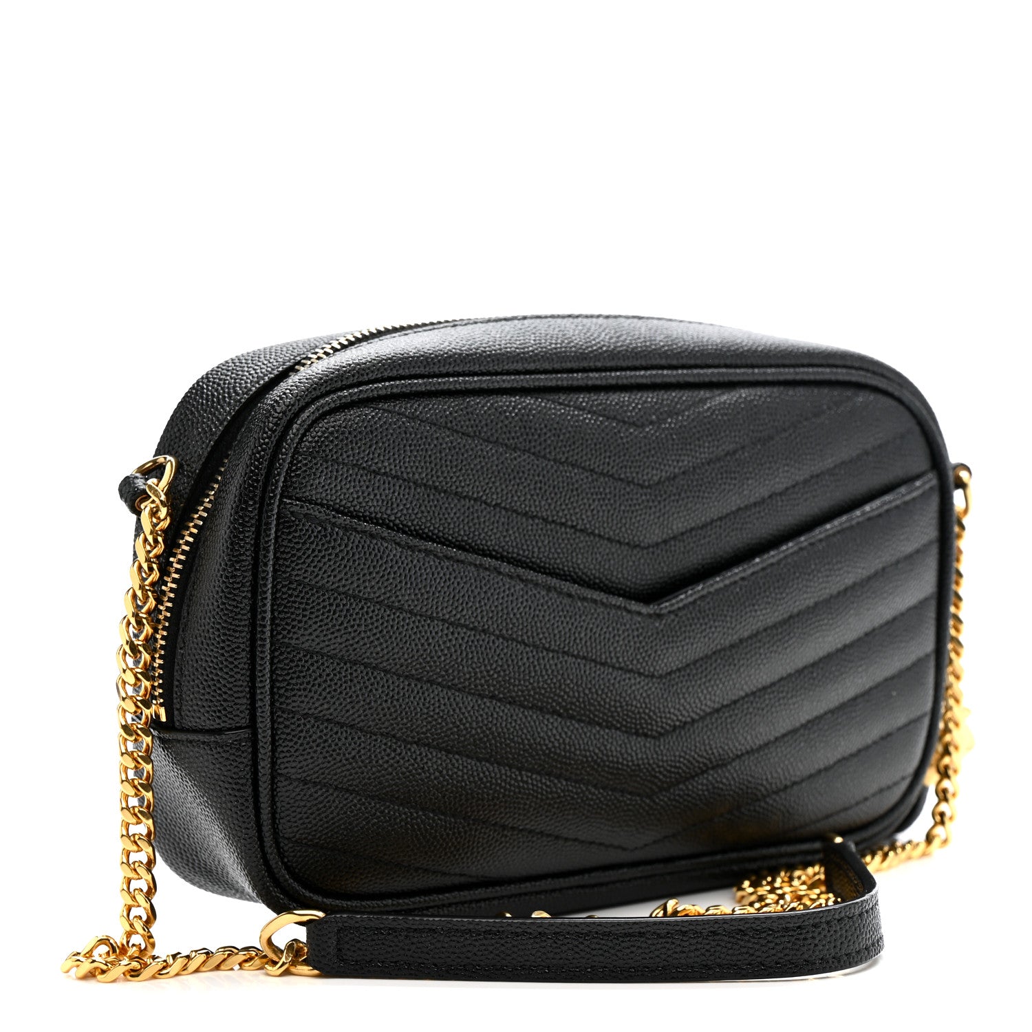 Grain De Poudre Matelasse Monogram Mini Lou Camera Bag Black