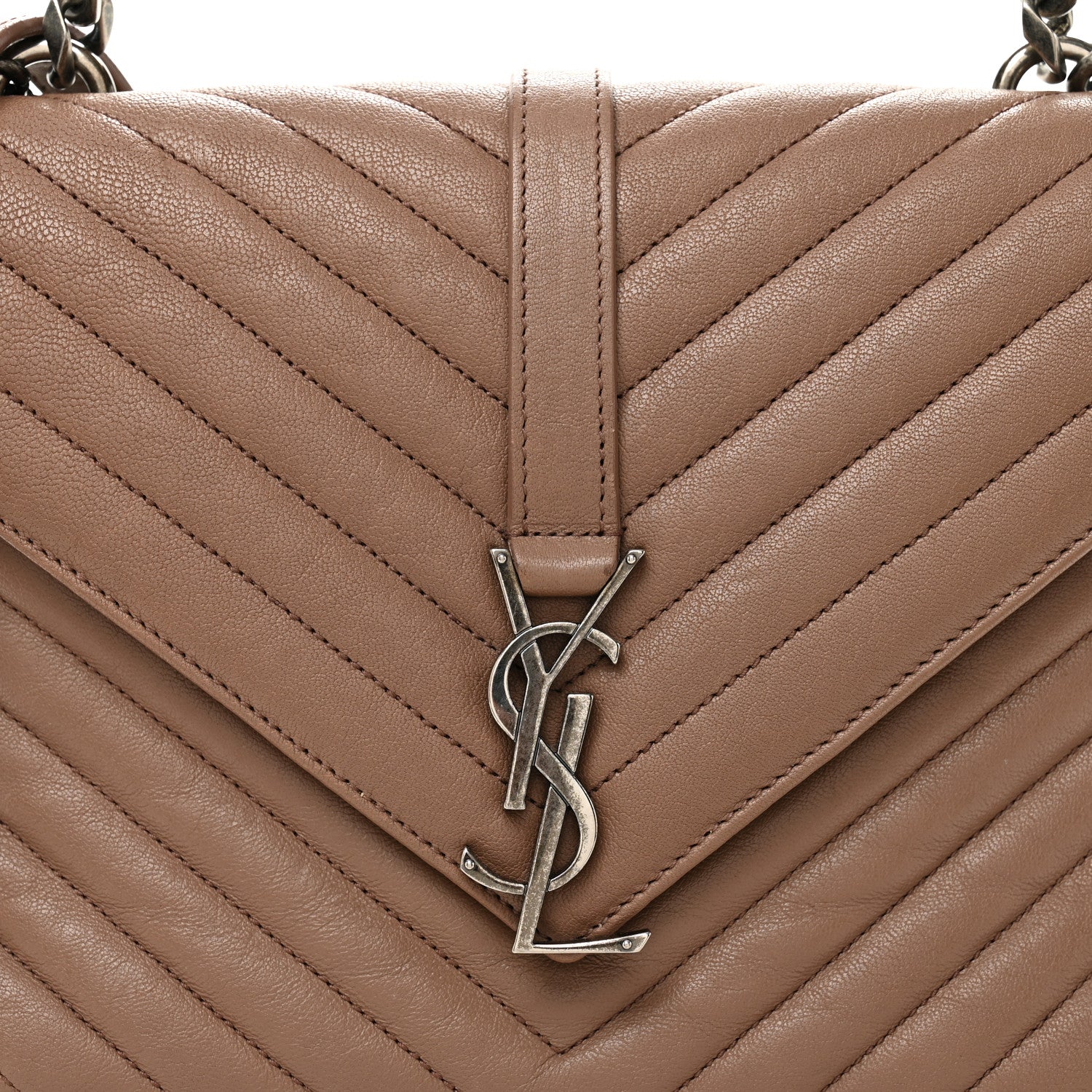 Sheepskin Matelasse Chevron Monogram Medium College Bag Fard