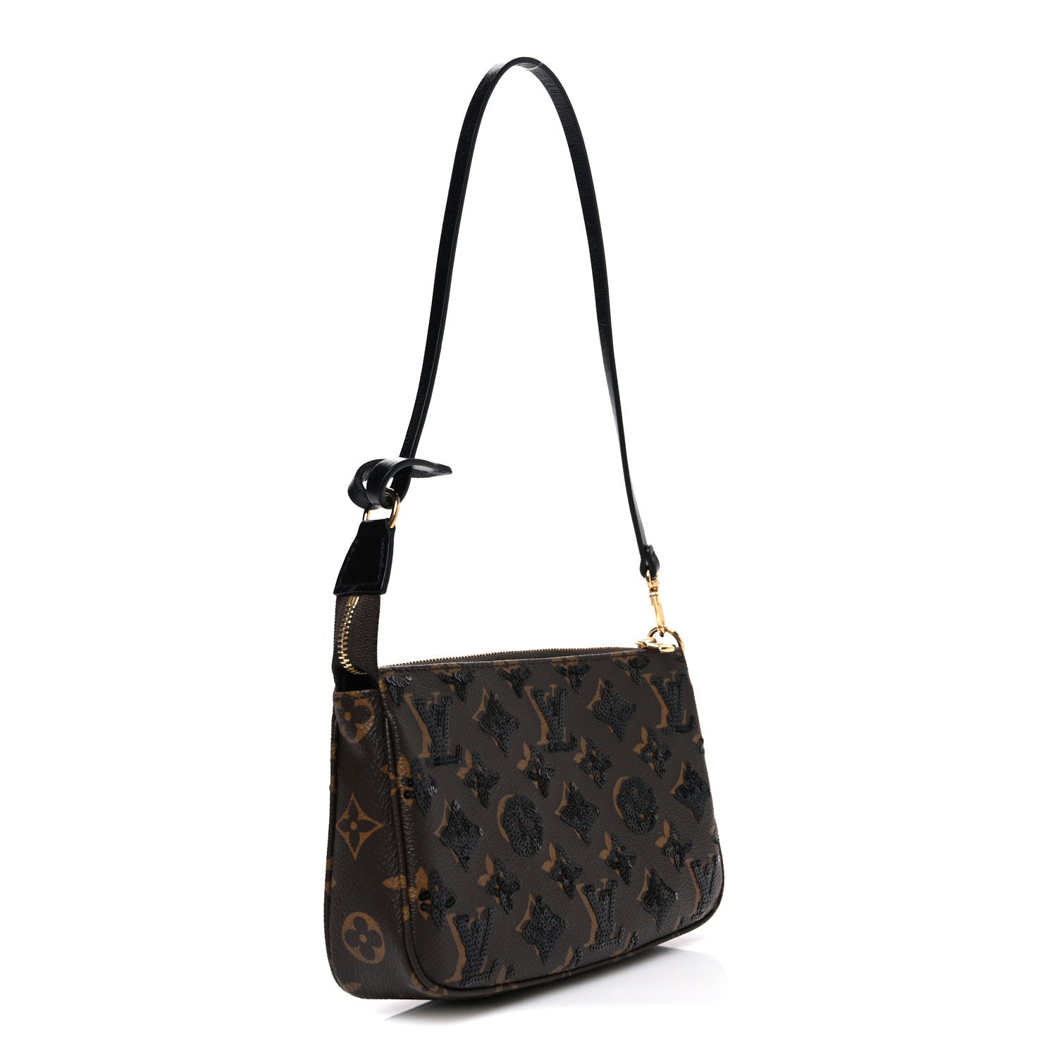 Monogram Sequins Pochette Accessories Black