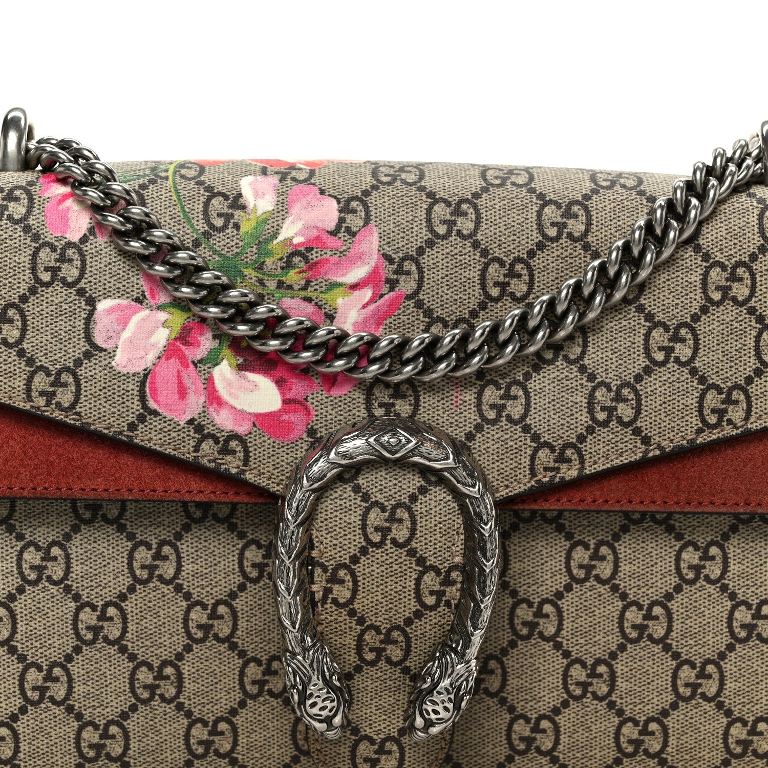GG Supreme Monogram Blooms Small Dionysus Shoulder Bag Beige Multicolor Dry Rose
