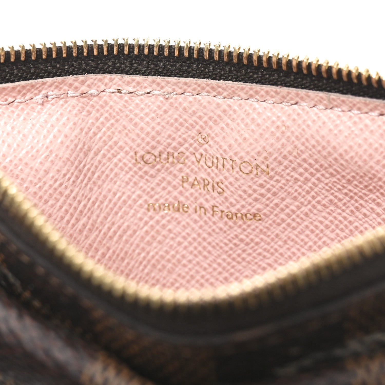 Damier Ebene Recto Verso Card Holder Rose Ballerine