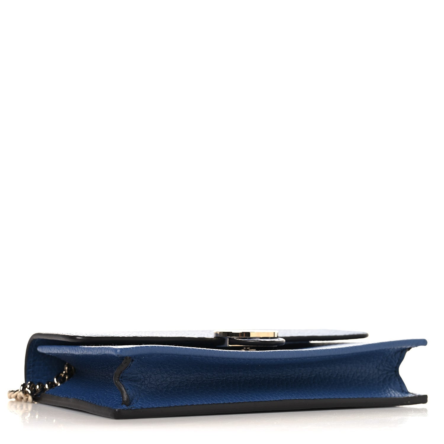 Dollar Calfskin Interlocking G Chain Wallet Caspian