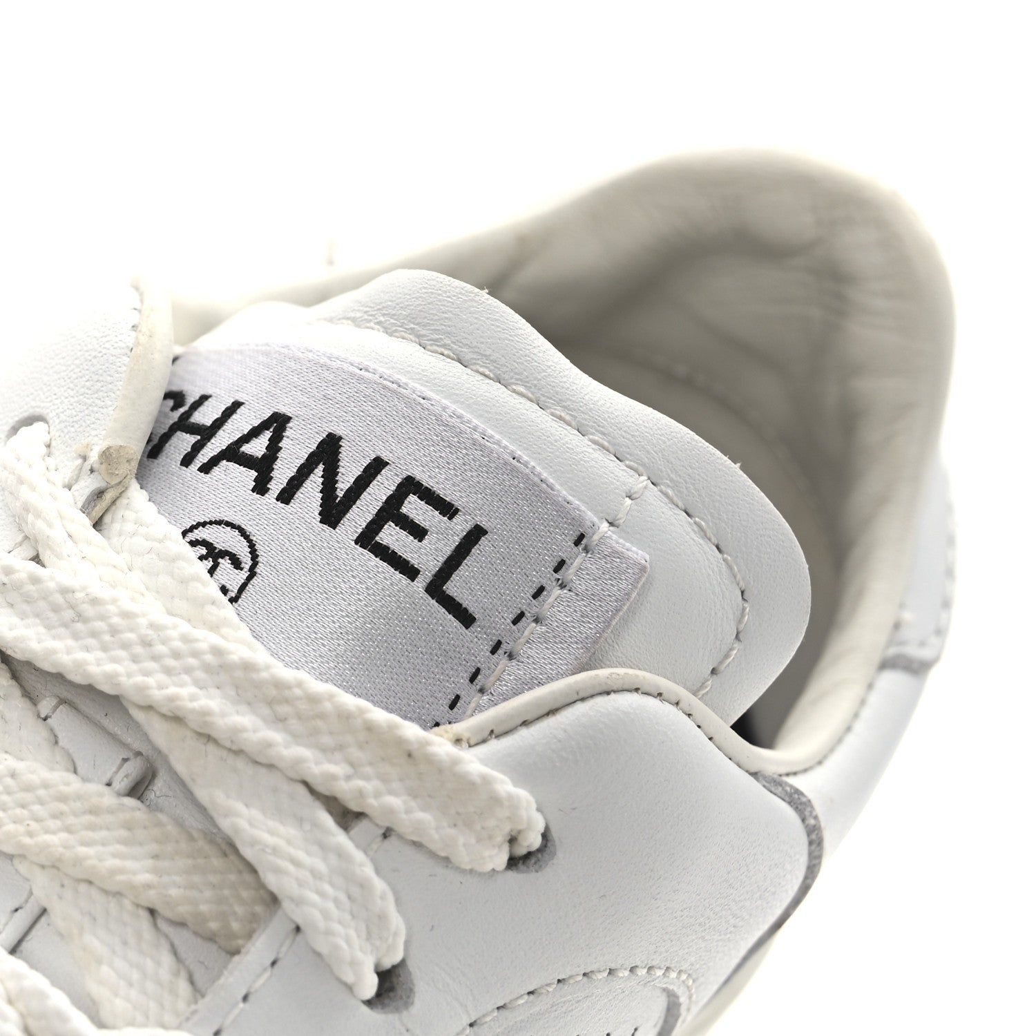 Calfskin Womens CC Sneakers 36.5 White