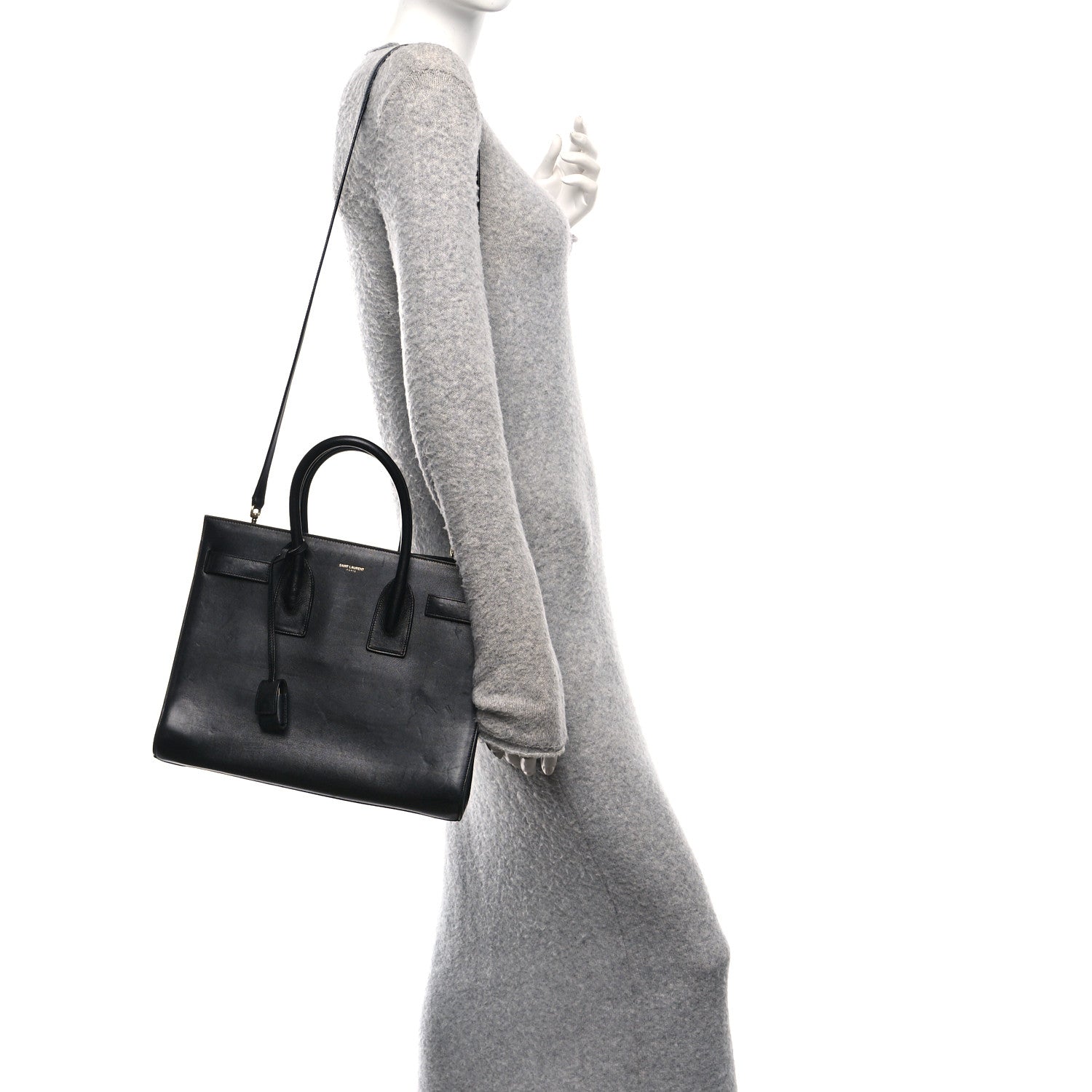 Calfskin Small Sac De Jour Black