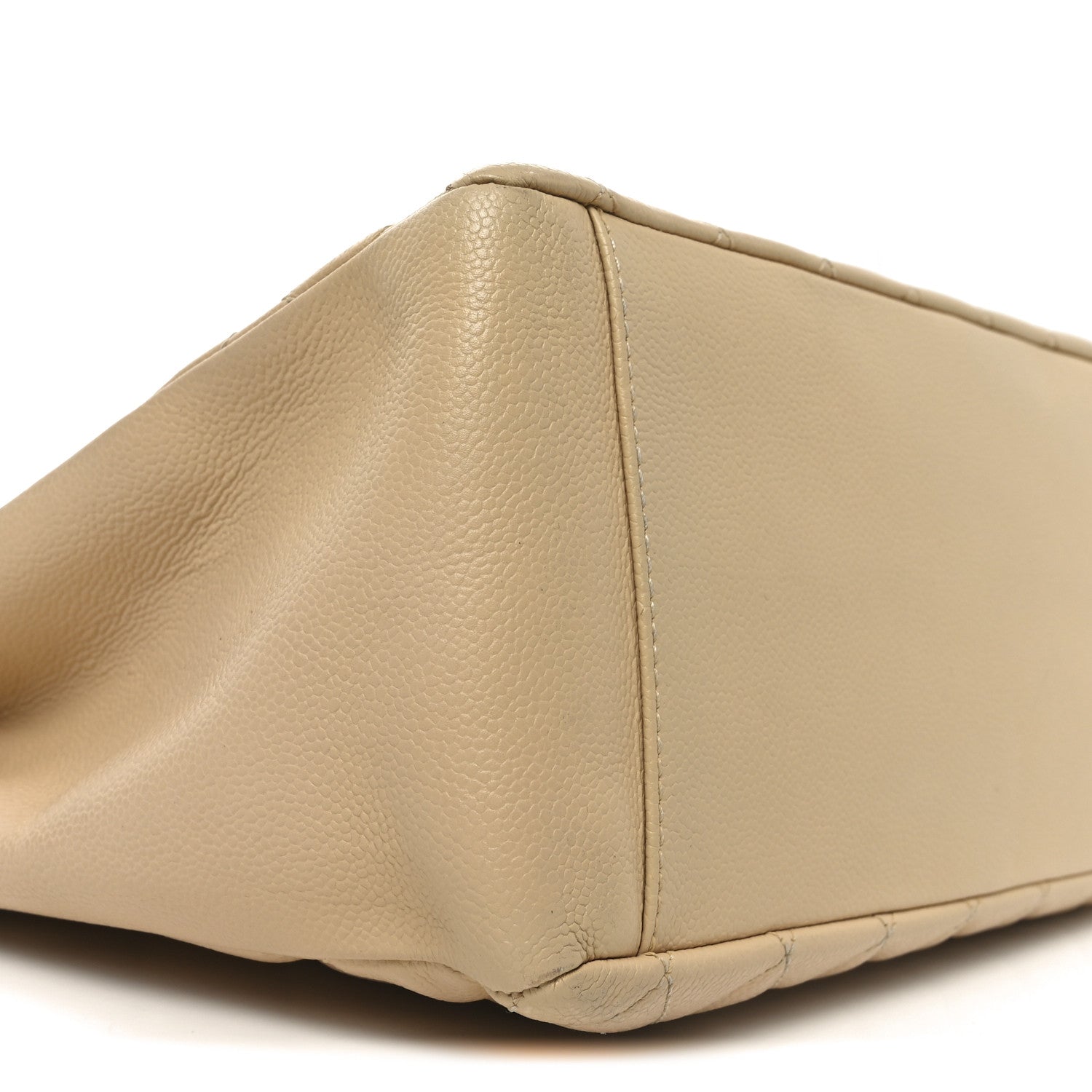 Caviar Quilted Grand Shopping Tote GST Beige