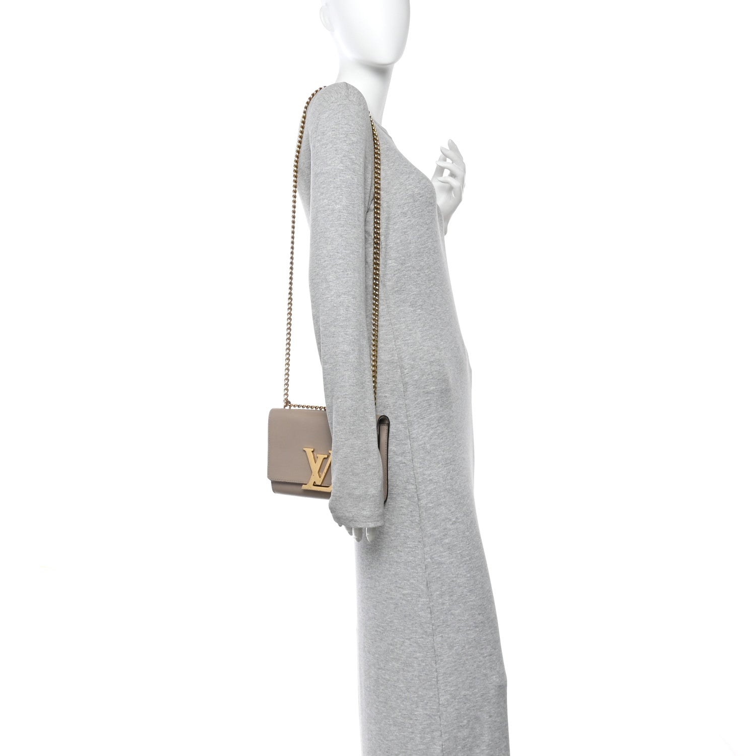 Calfskin Chain Louise MM Gris