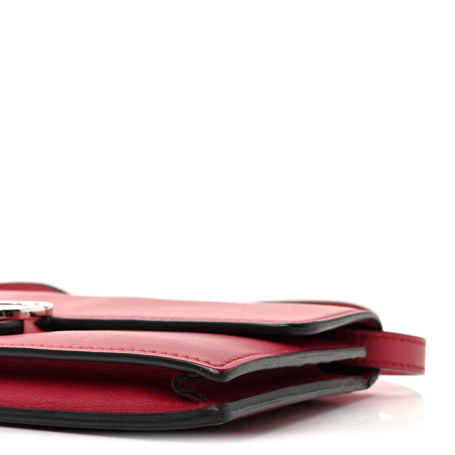 Calfskin Icon Wallet Dark Pink