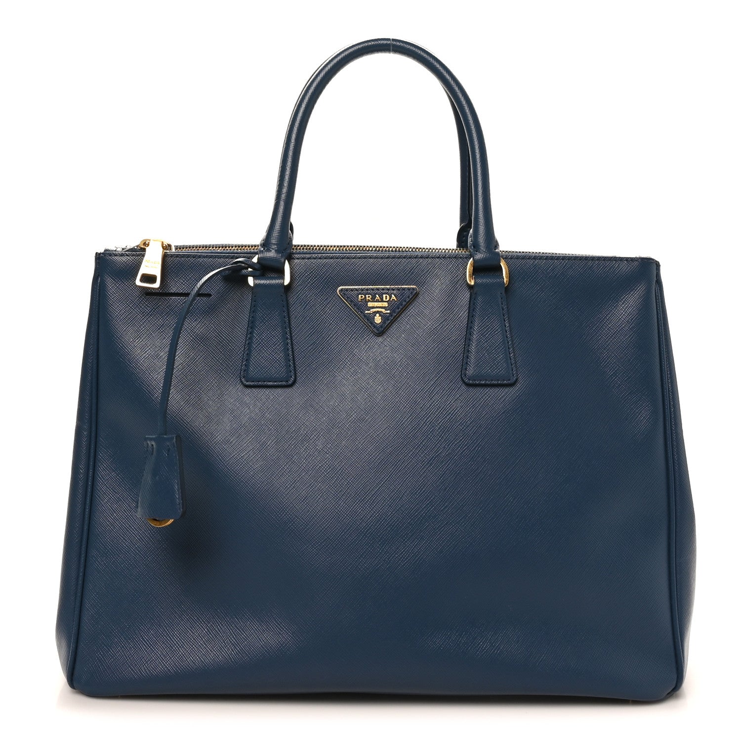 Saffiano Large Galleria Double Zip Tote Bluette