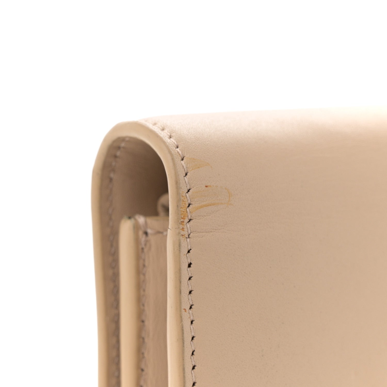 Smooth Calfskin Classic Monogram Kate Tassel Chain Wallet Dark Beige