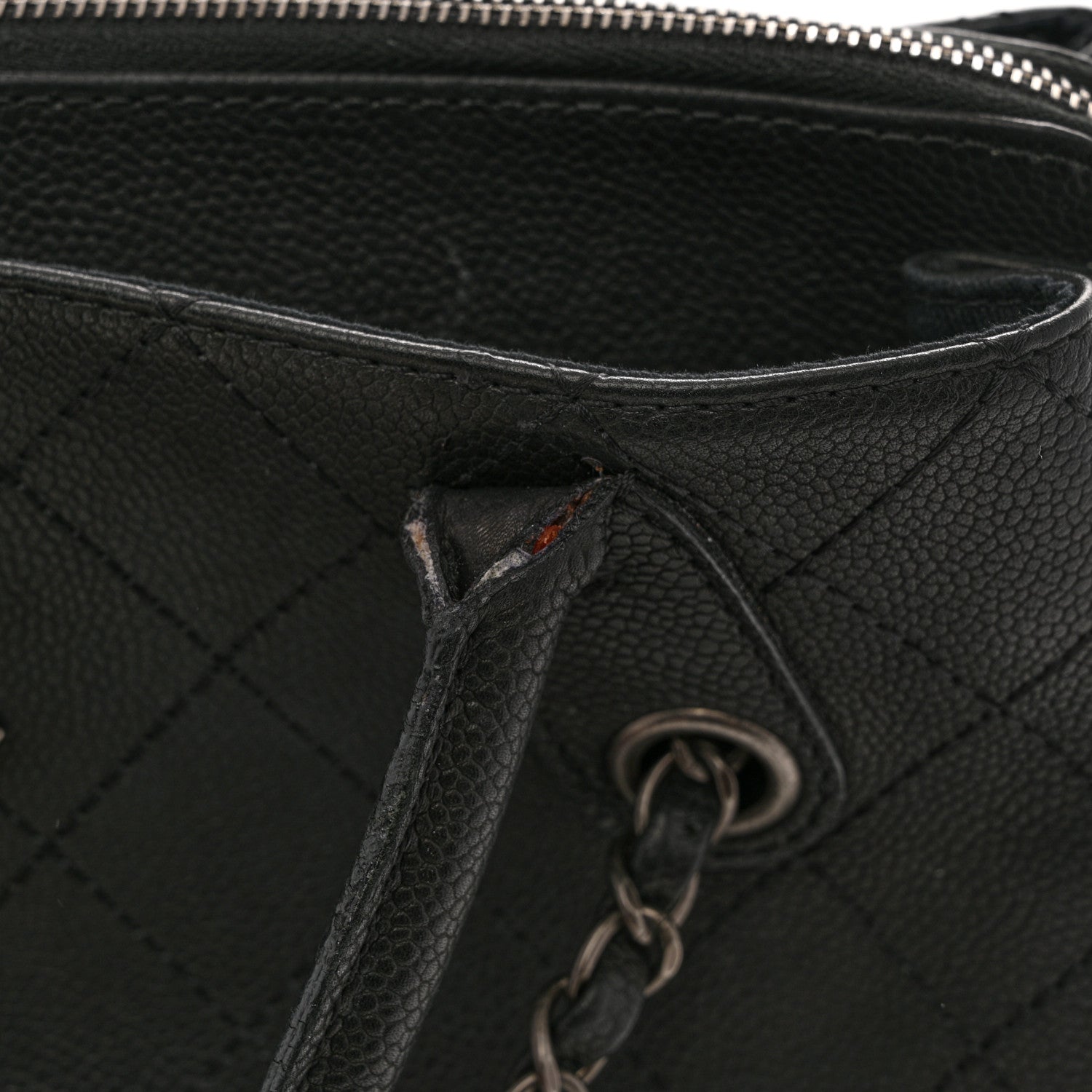 Grained Vegetal Calfskin Small Urban Shopping Tote Black