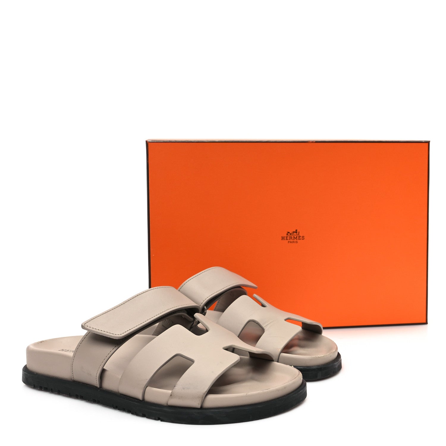 Calfskin Womens Chypre Sandals 36 Beige Mastic