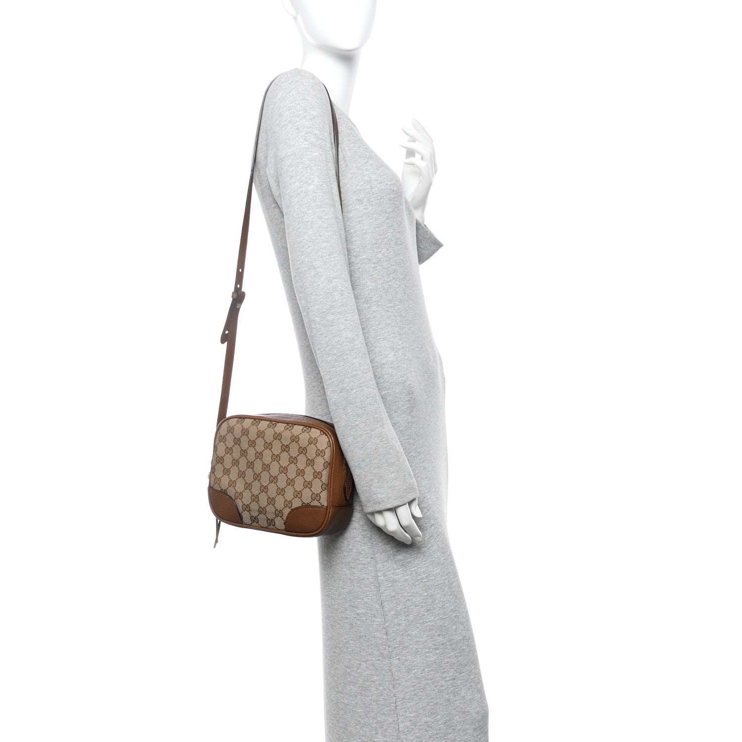 Monogram Mini Bree Messenger Bag Beige Tabacco