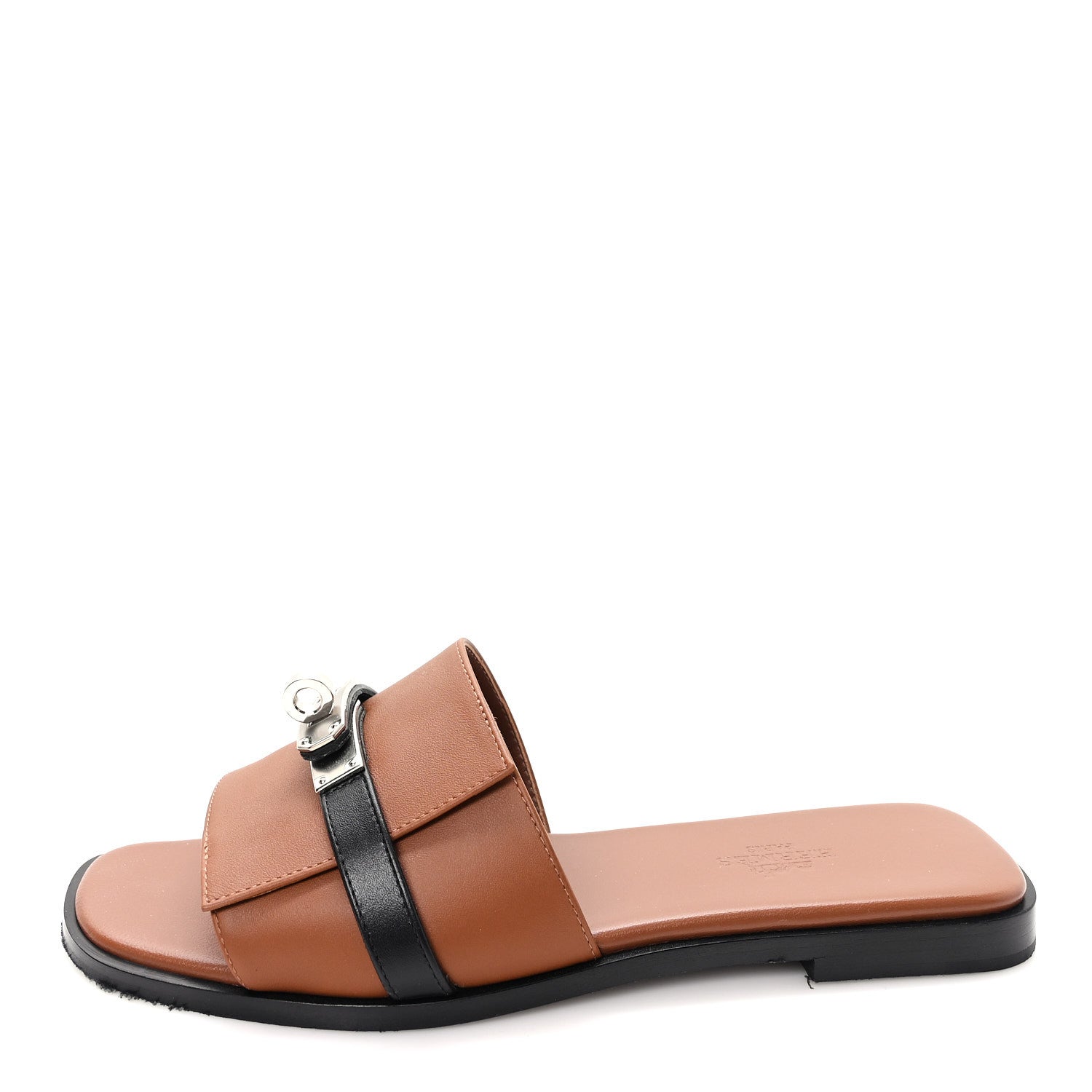 Calfskin Giulia Sandals 36 Naturel Black