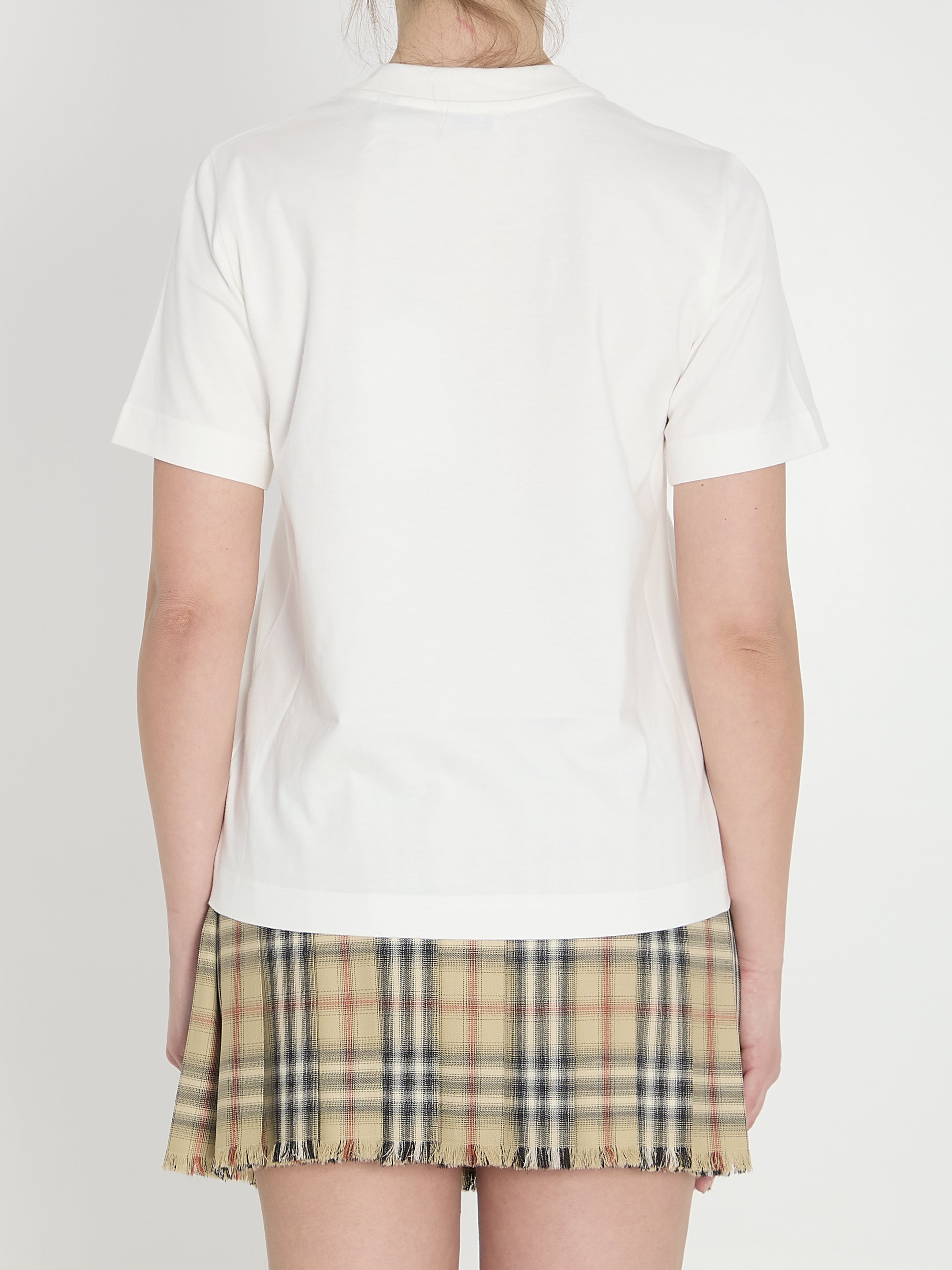 check cotton t-shirt
