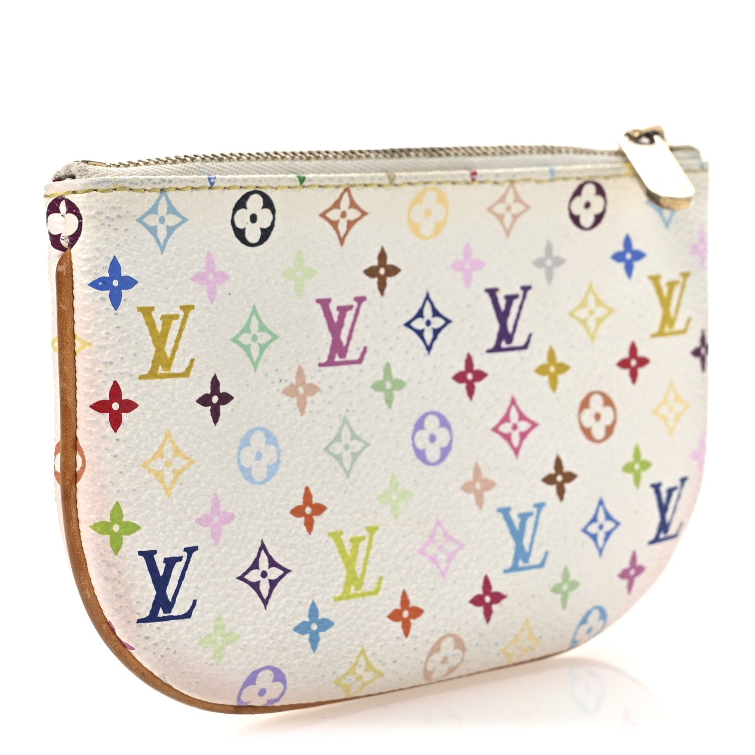Monogram Multicolor Pochette Plate MM White