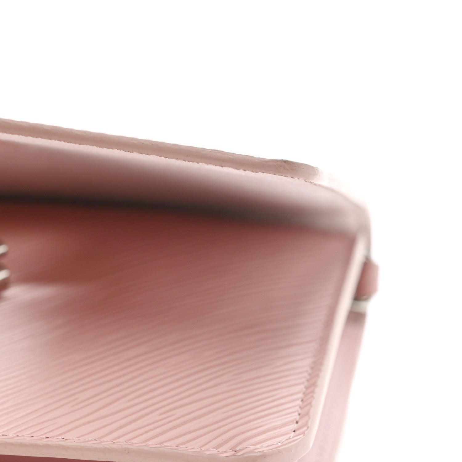 Epi Twist Belt Chain Wallet Rose Ballerine