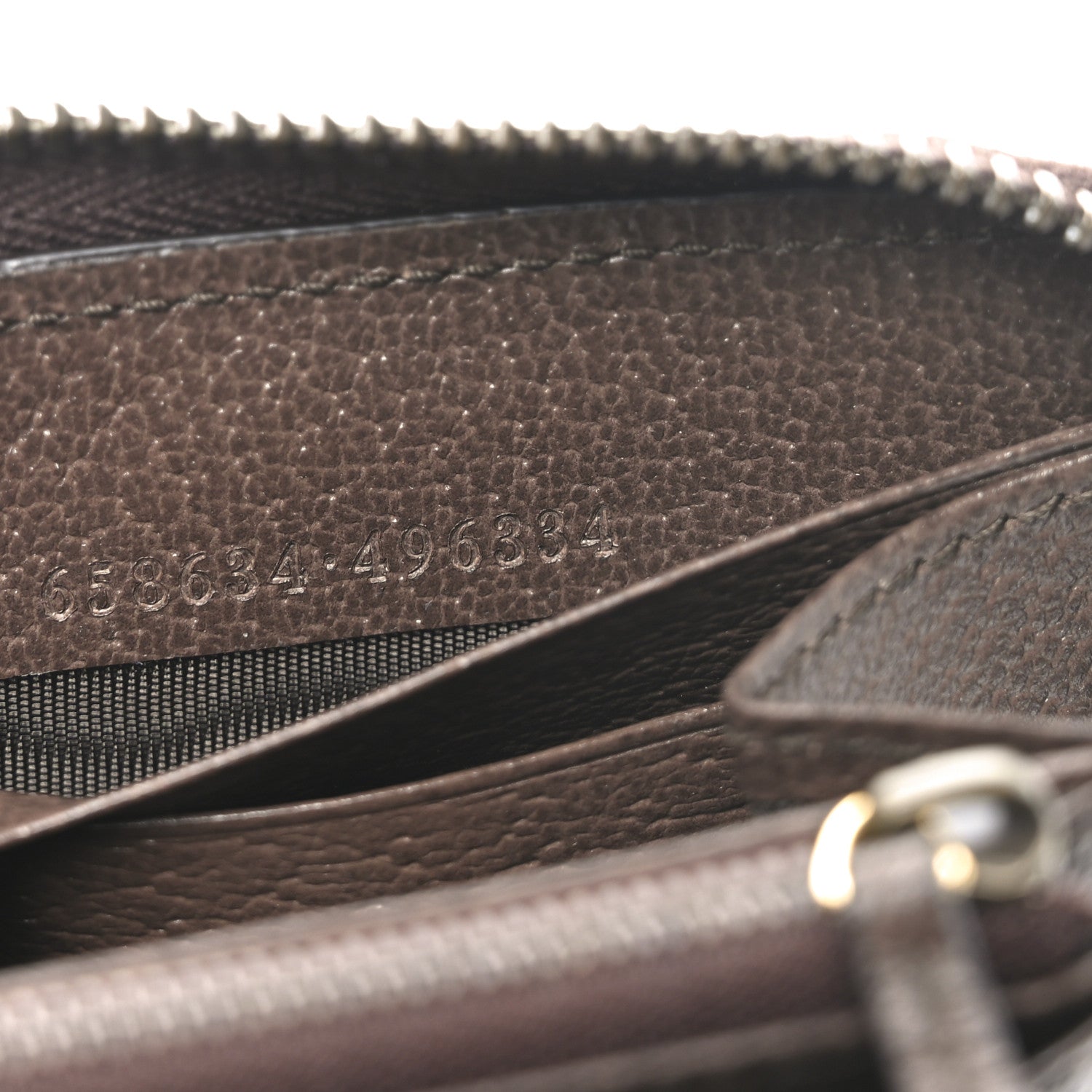 Monogram Jumbo GG Textured Dollar Calfskin Diana Zip Around Continental Wallet Camel Ebony New Acero