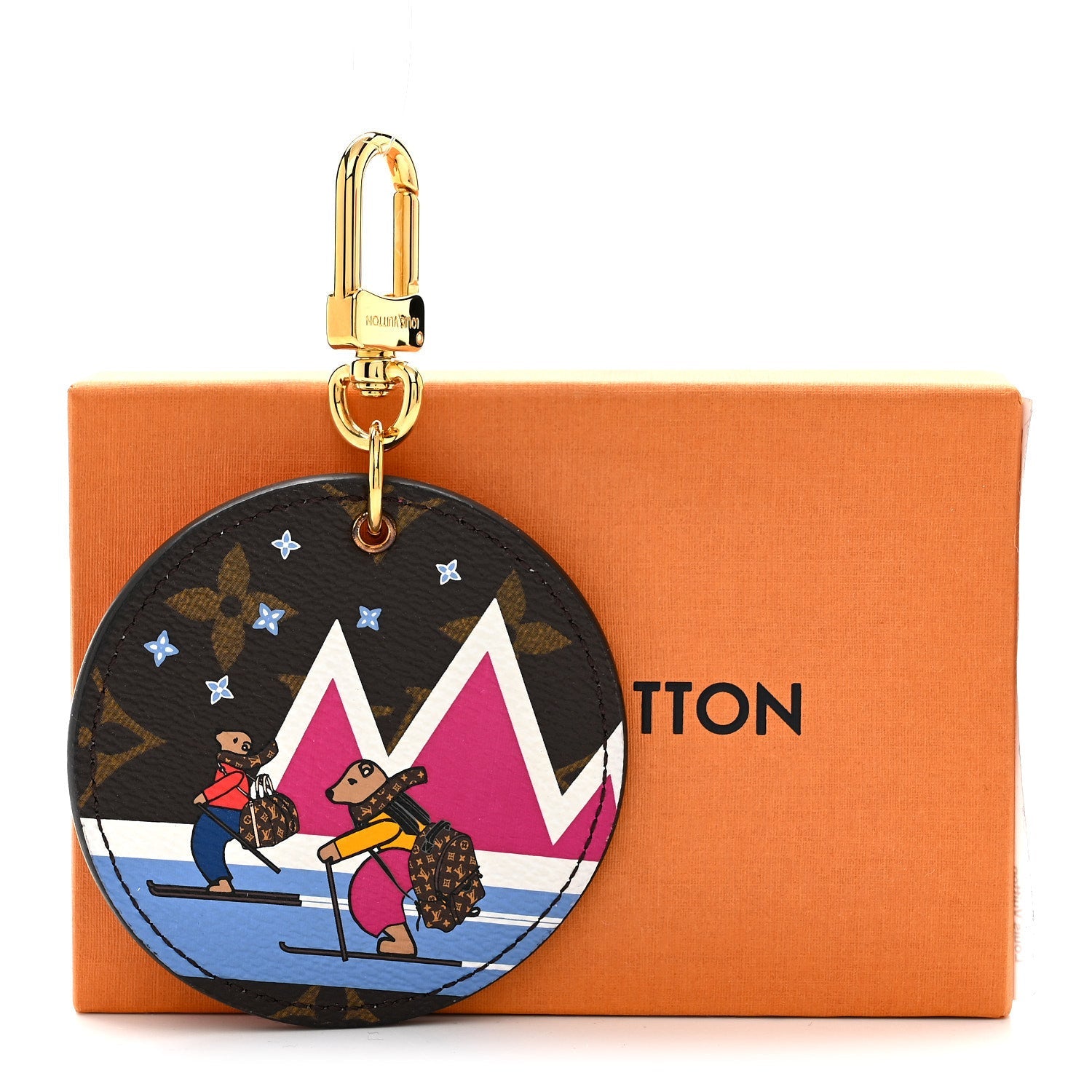 Monogram 2018 Christmas Animation Bears Bag Charm Key Ring