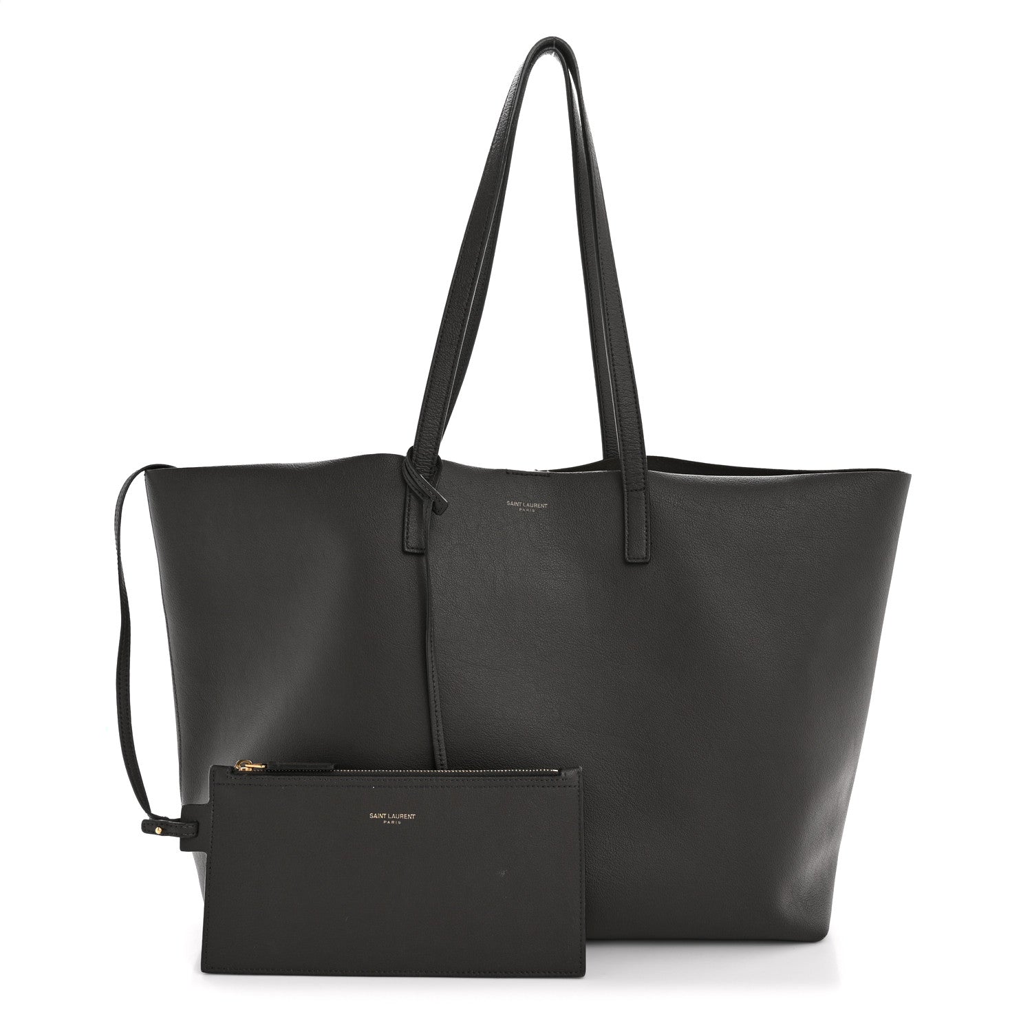 Calfskin Large Shopping Tote Asphalt