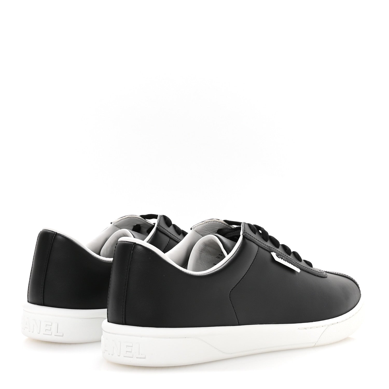 Calfskin CC Mens Uniform Sneakers 43 Black