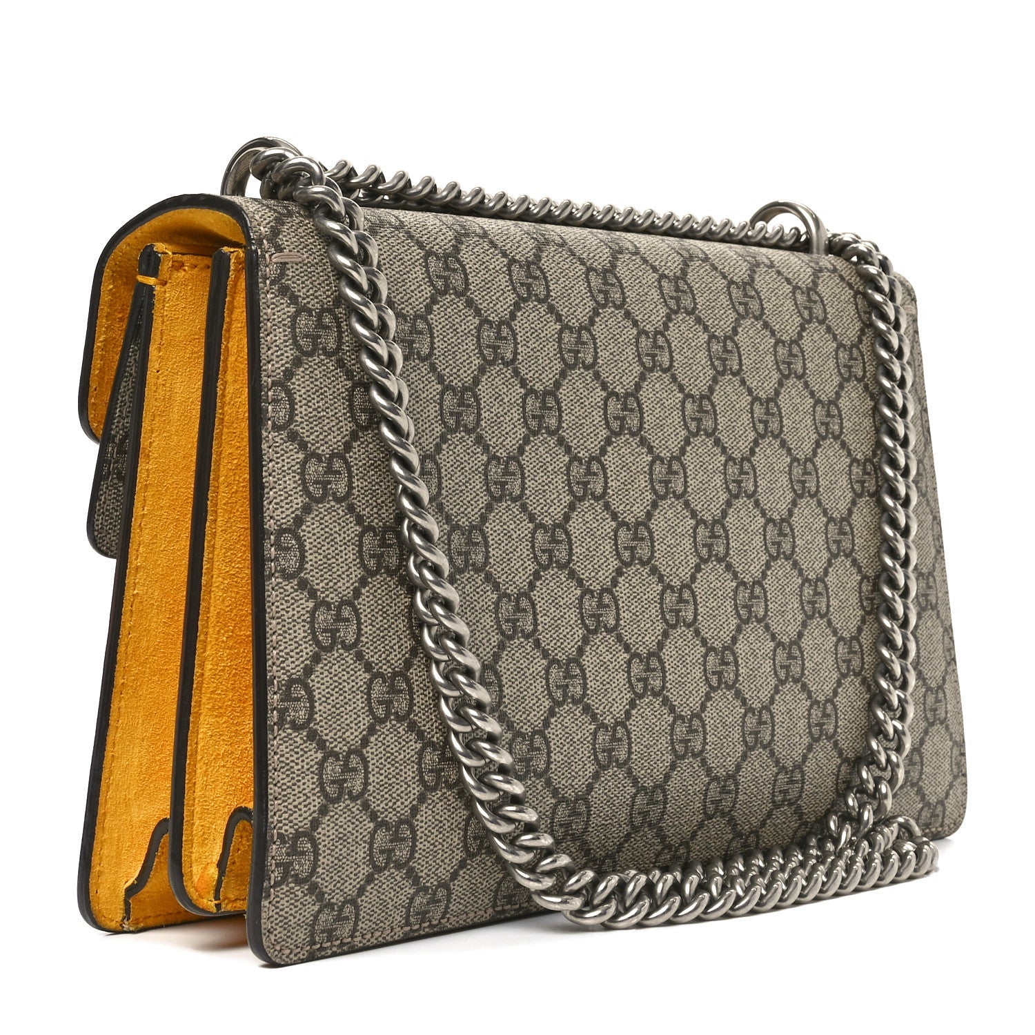GG Supreme Monogram Small Dionysus Shoulder Bag Yellow