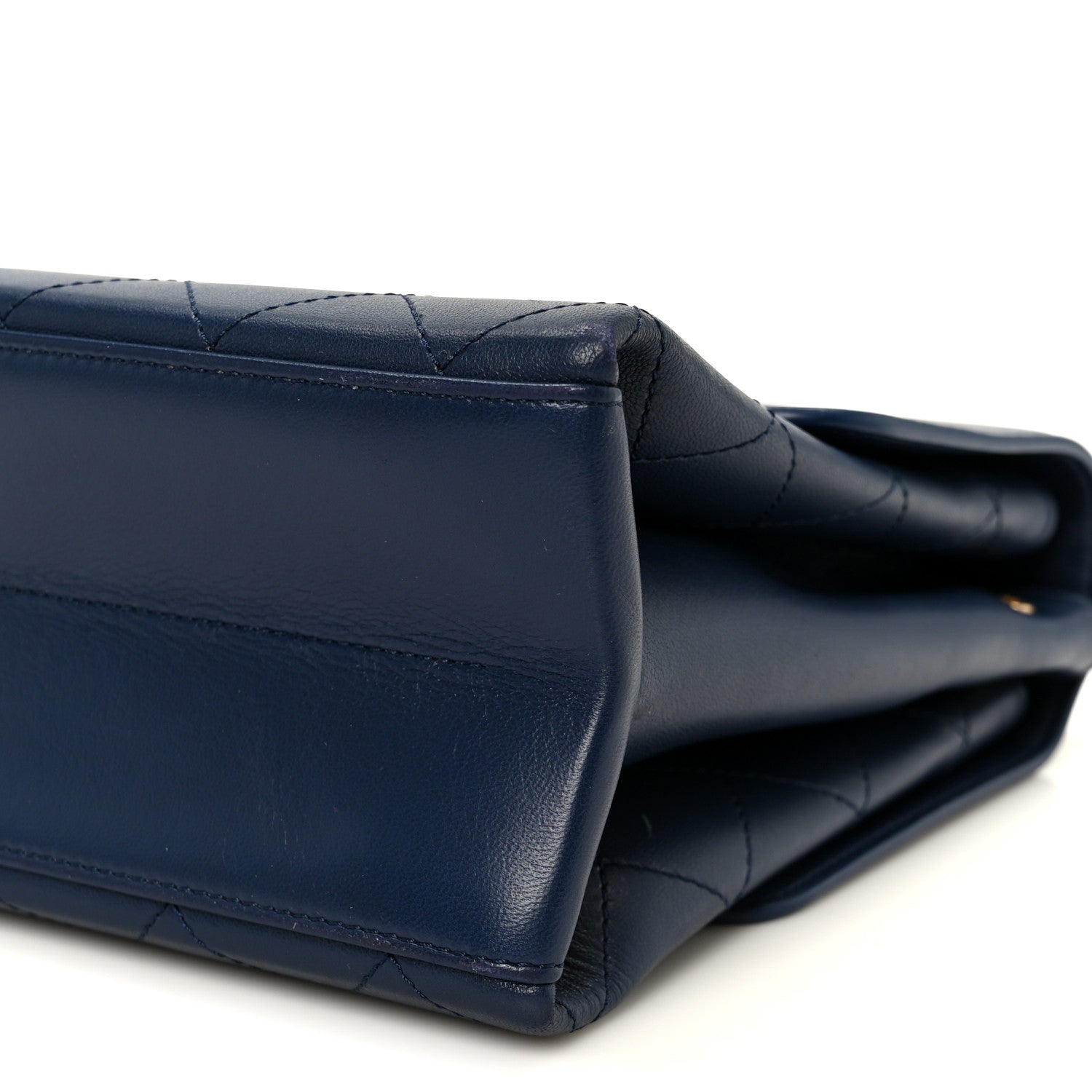 Lambskin Stitched Coco Luxe Medium Flap Blue