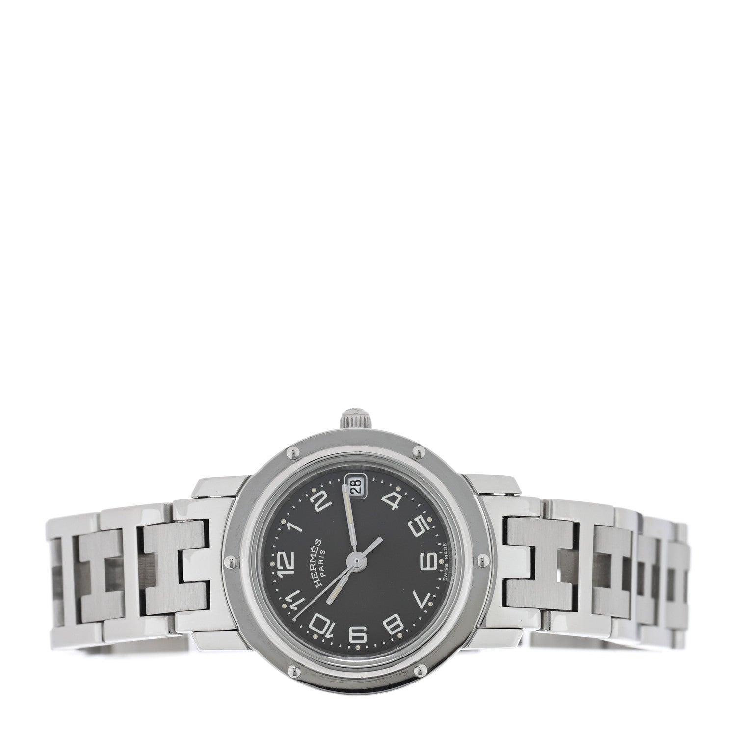 Stainless Steel 24mm Clipper Quartz Watch Grey