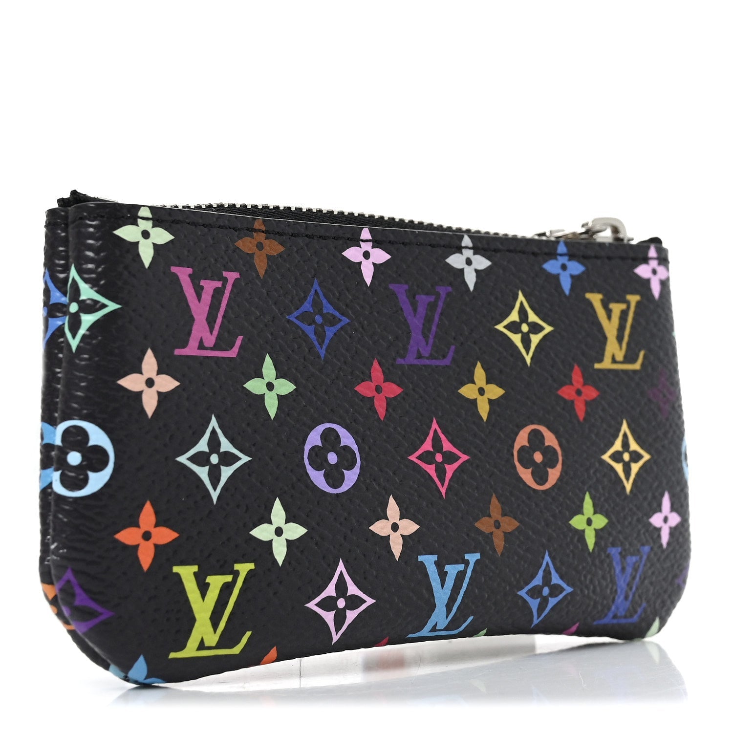 LV X TM Monogram Multicolor Key Pouch Black