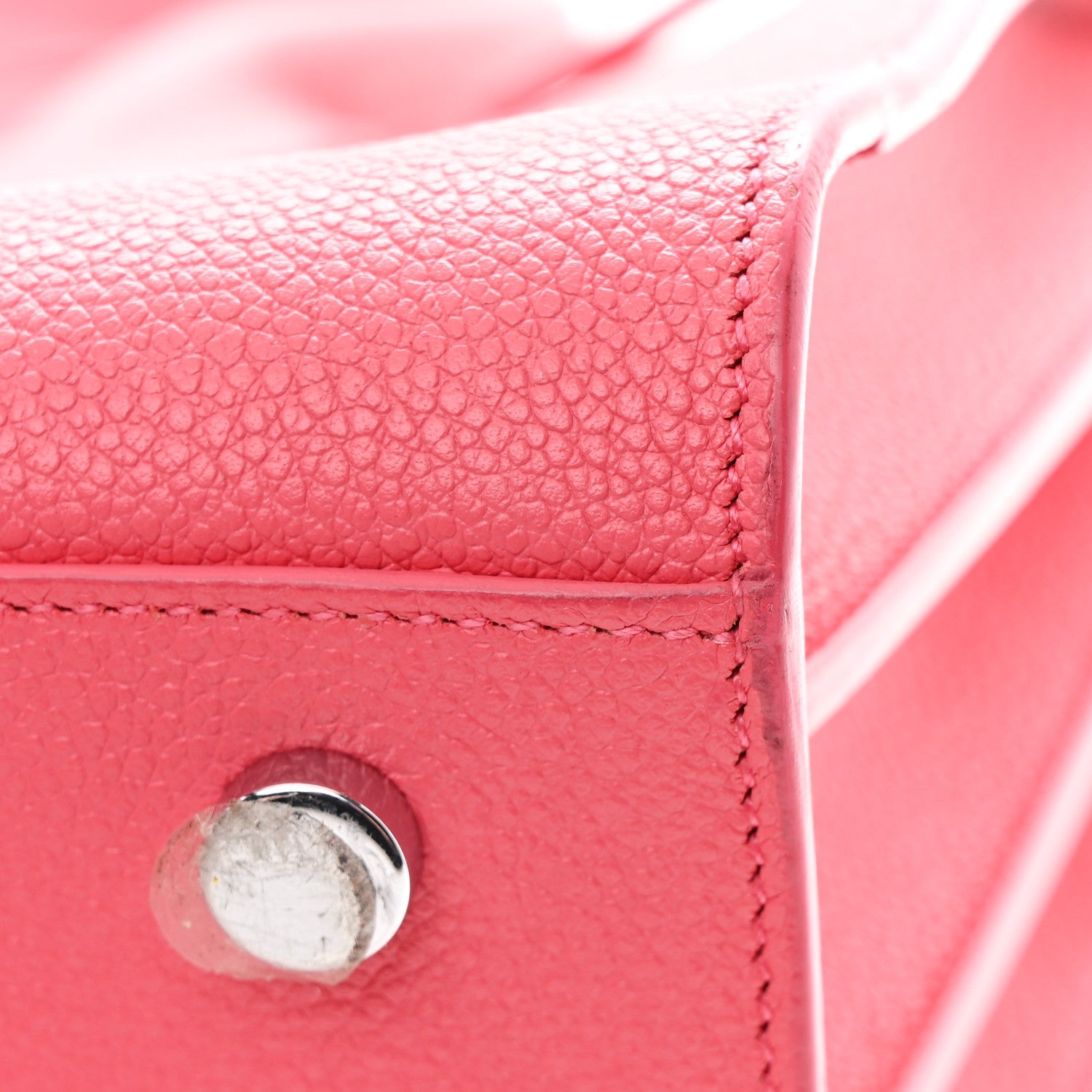 Grained Calfskin Small Sac De Jour Rose Clair