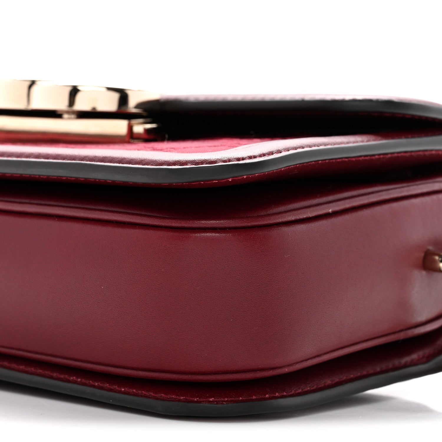 Crepe Wool Silk GG Monogram Go Small Shoulder Bag Rosso Ancora