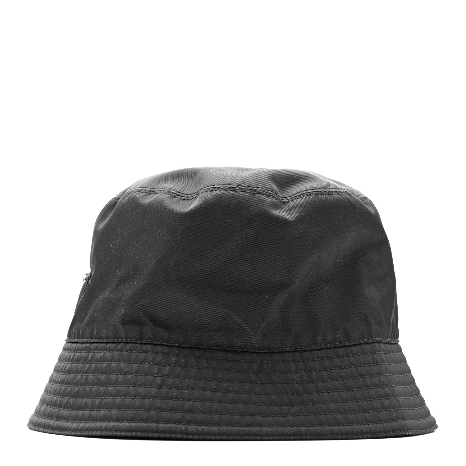 Re-Nylon Metal Triangle Logo Mens Bucket Hat L Black