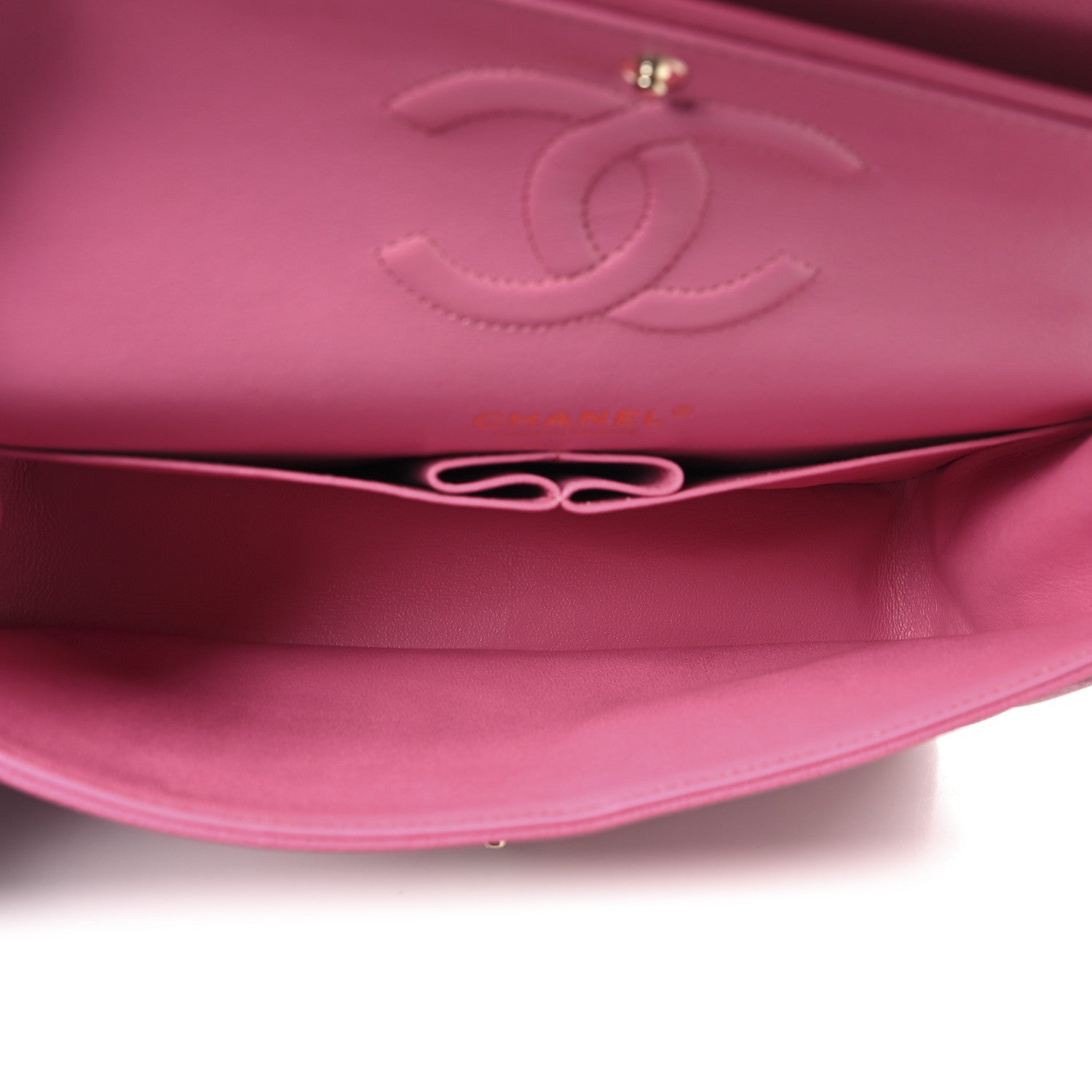 Caviar Quilted Medium Double Flap Pink