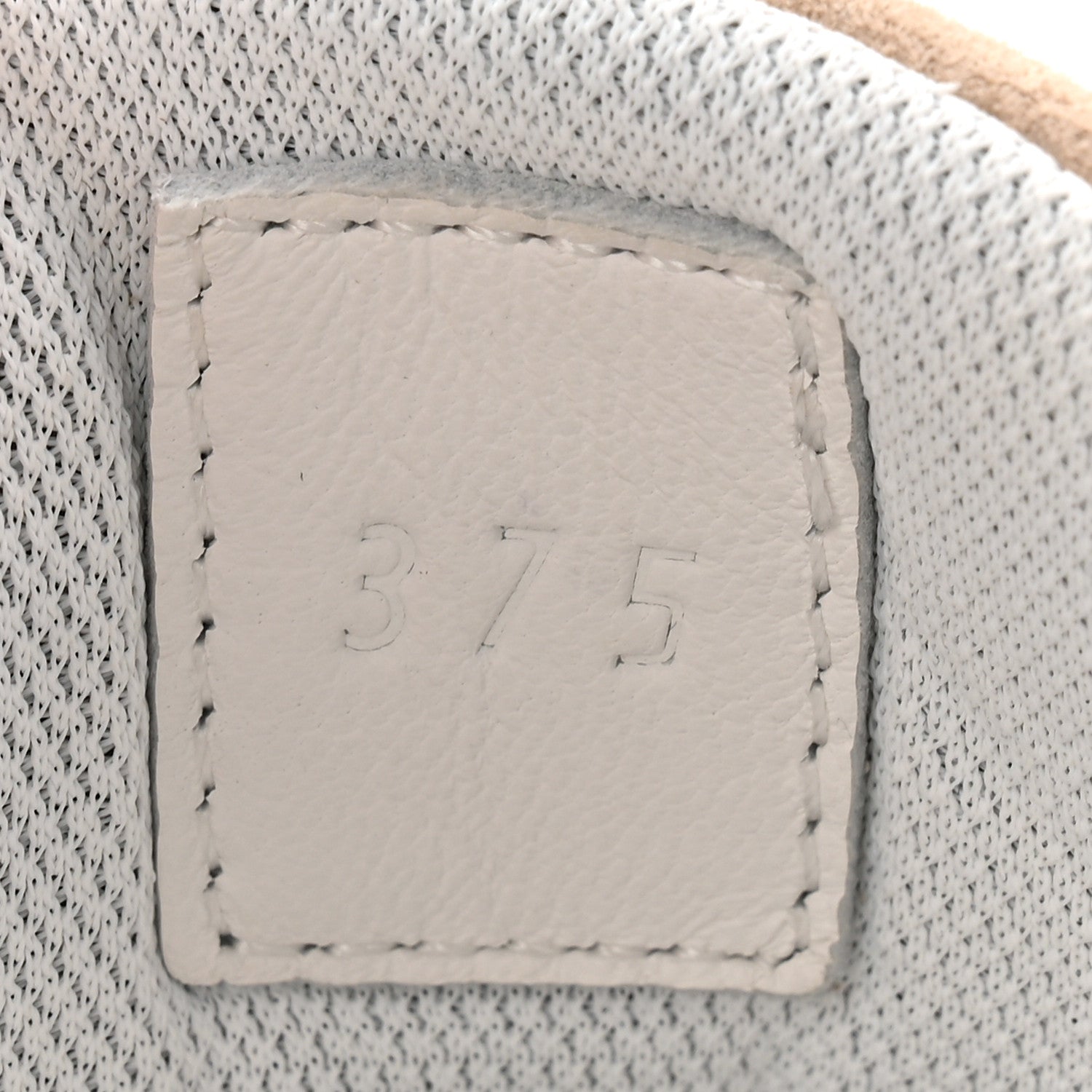 Textured Mesh Suede Goatskin Bouncing Sneakers 37.5 Beige Camel