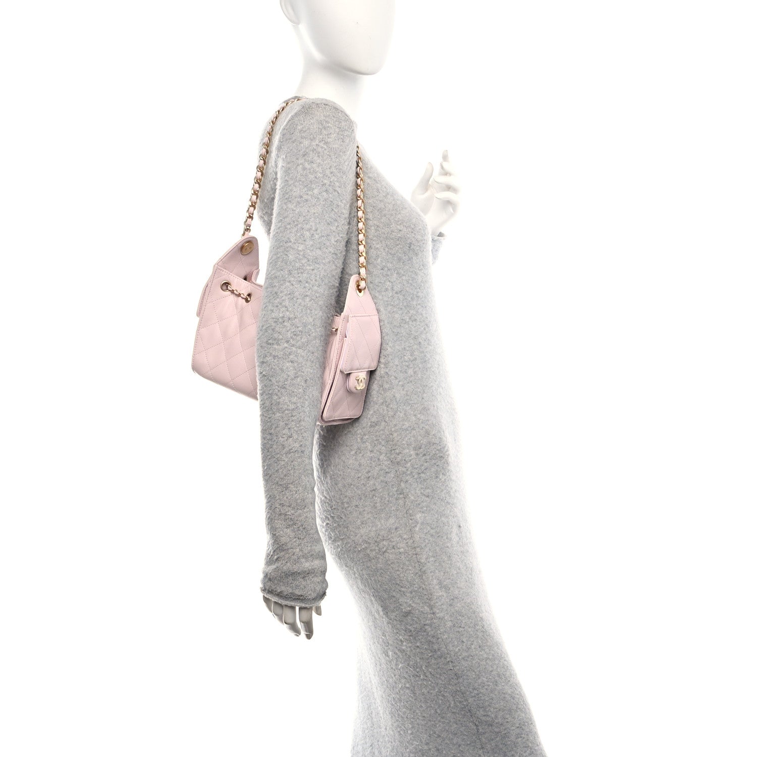 Caviar Quilted Mini Chanel 25 Handbag Light Pink