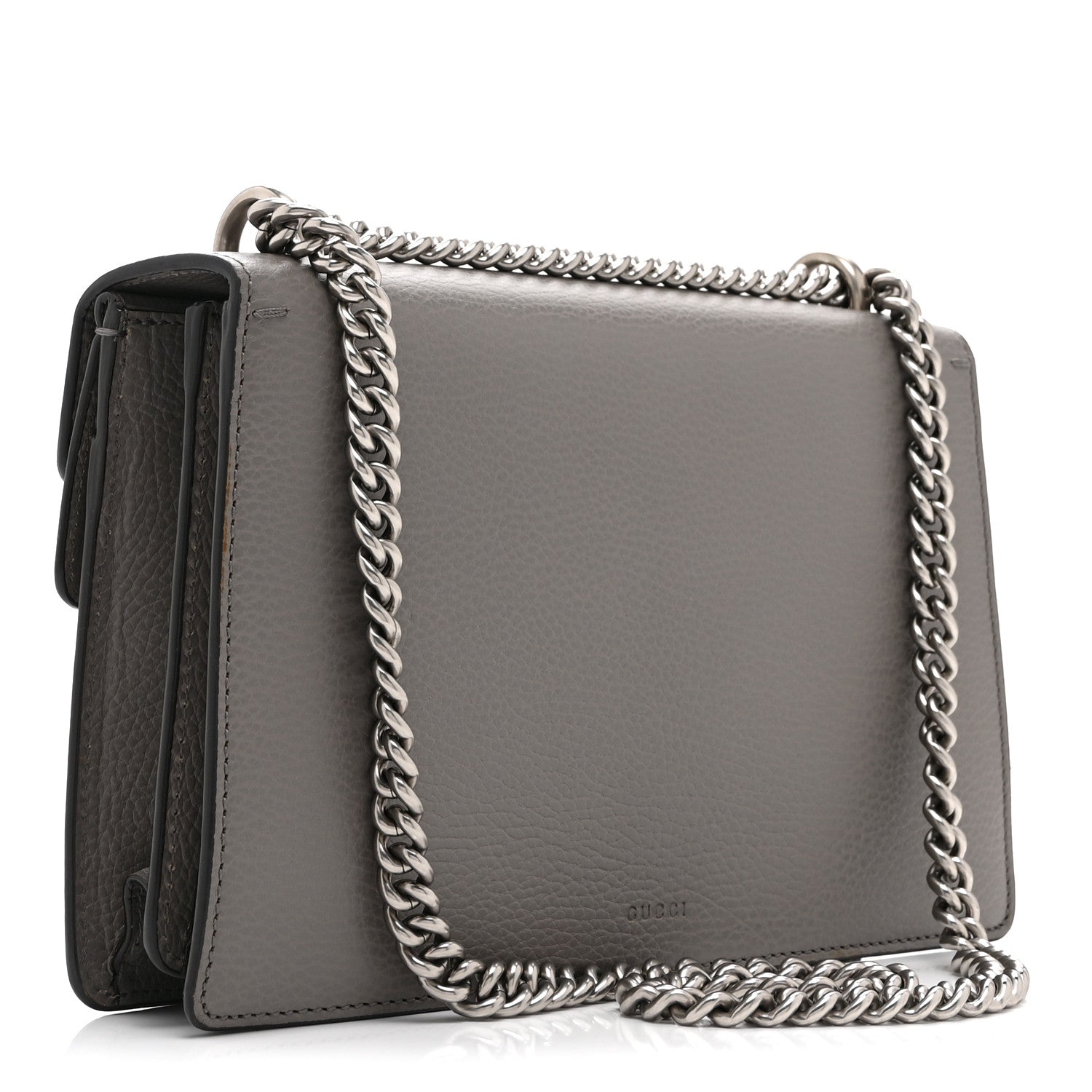 Pebbled Calfskin Small Dionysus Shoulder Bag Dusty Grey
