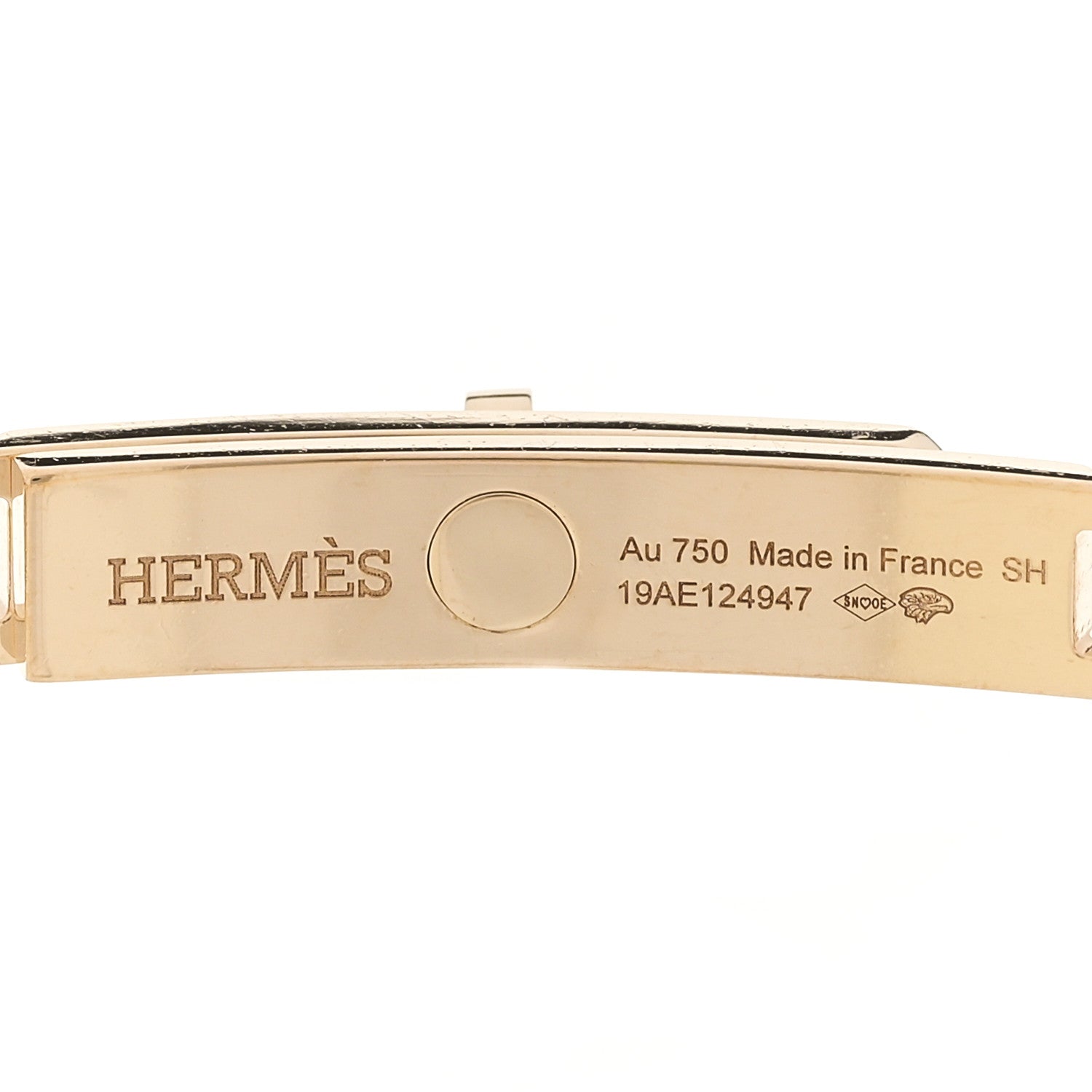 18K Yellow Gold Diamond Pave PM Kelly Chaine Bracelet SH
