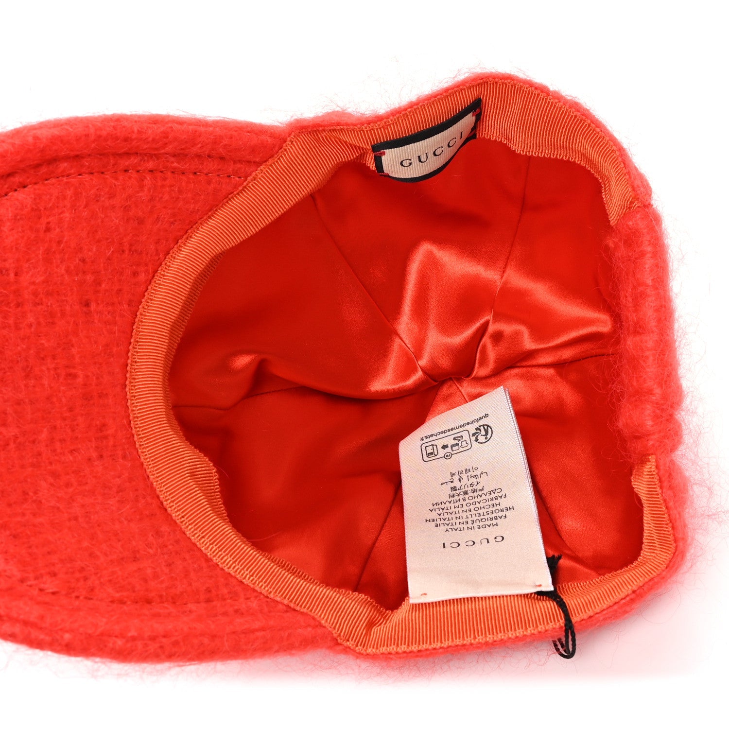 Mohair GG Lauren Baseball Hat L Orange